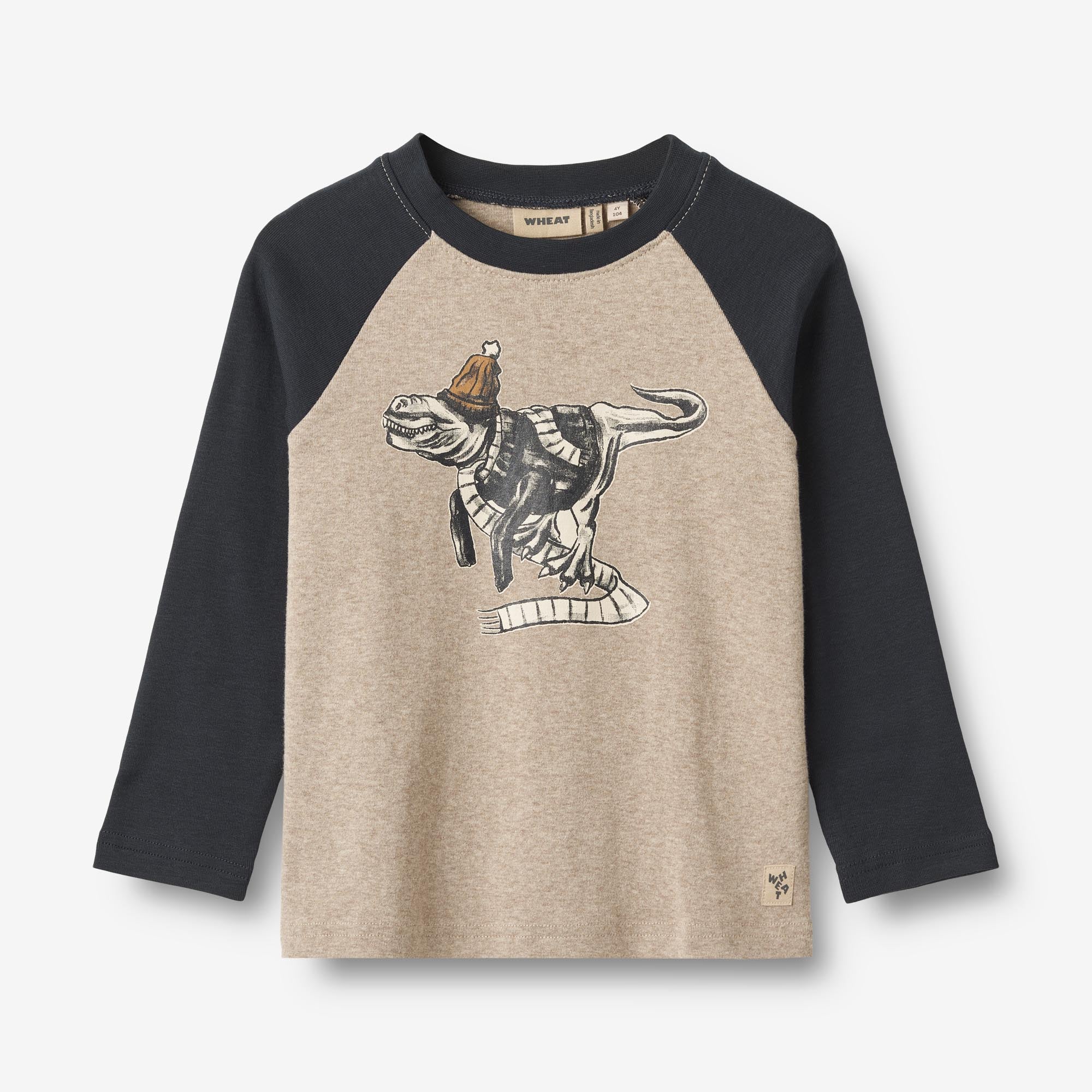 T-Shirt L/S Rolf - gravel melange