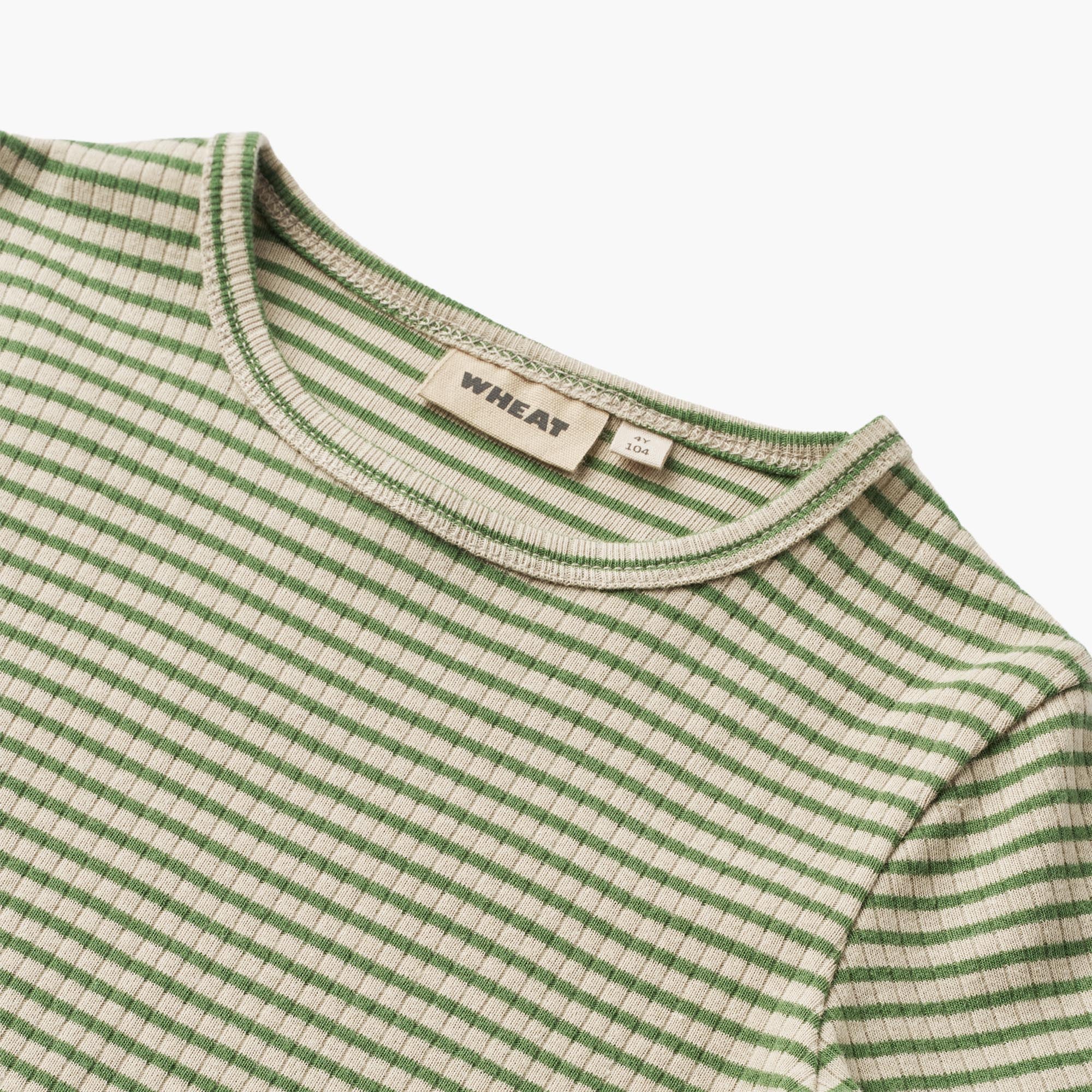 T-Shirt L/S Stig - elm green stripe - Image 3
