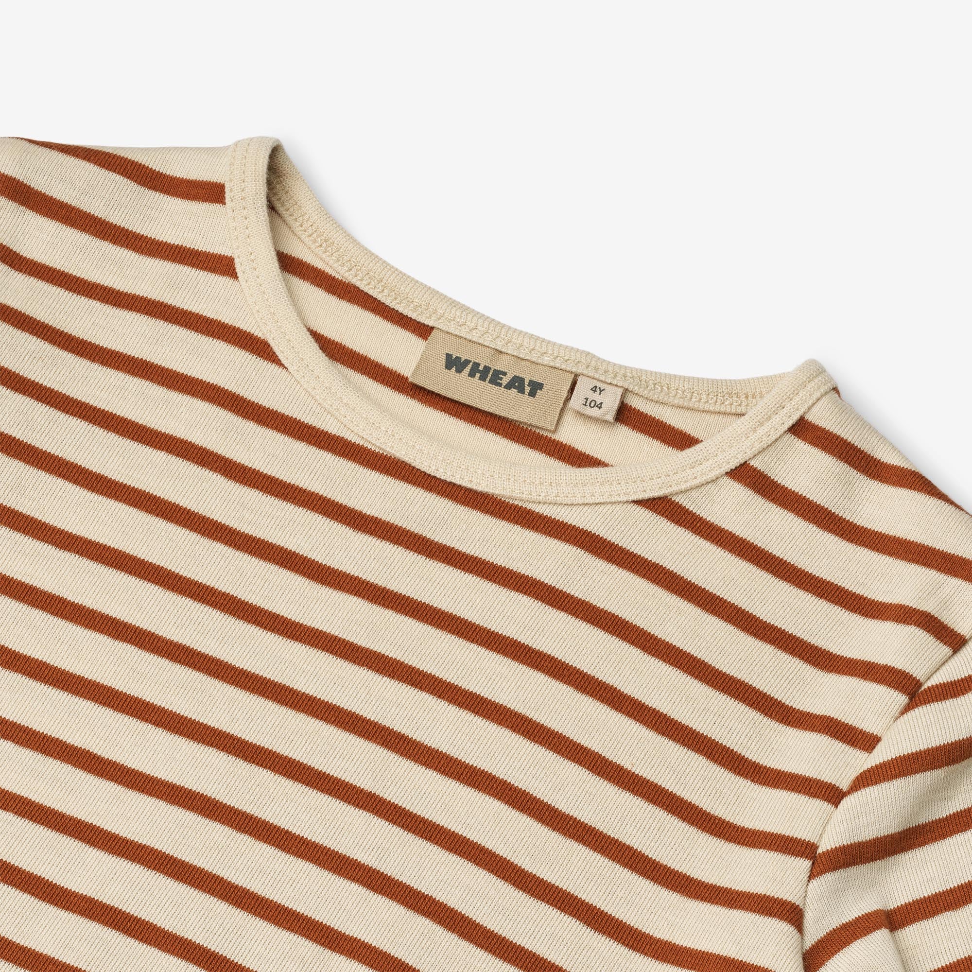 T-shirt L/S Stig - warm caramel stripe - Image 3