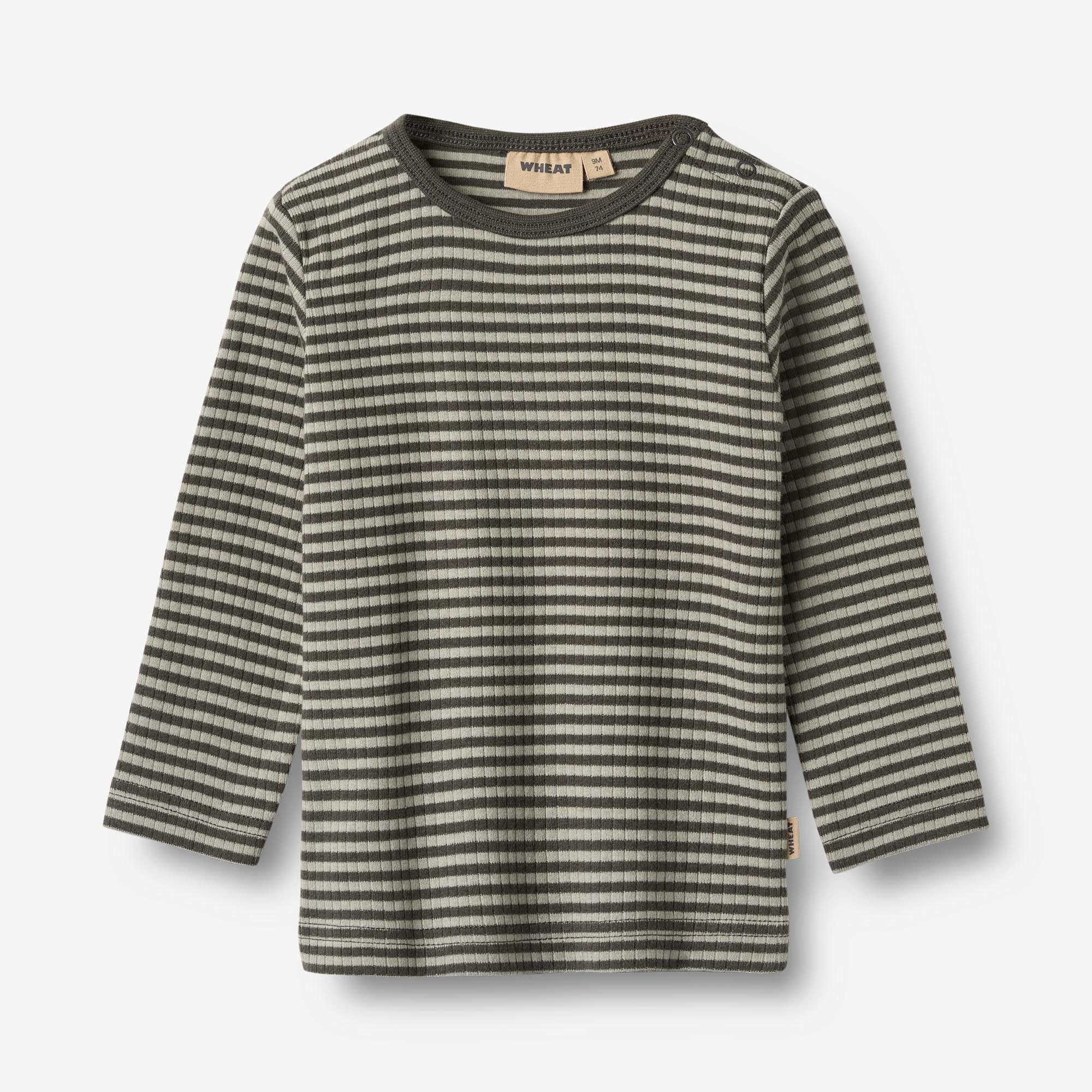 T-shirt L/S Stig - winter forest stripe