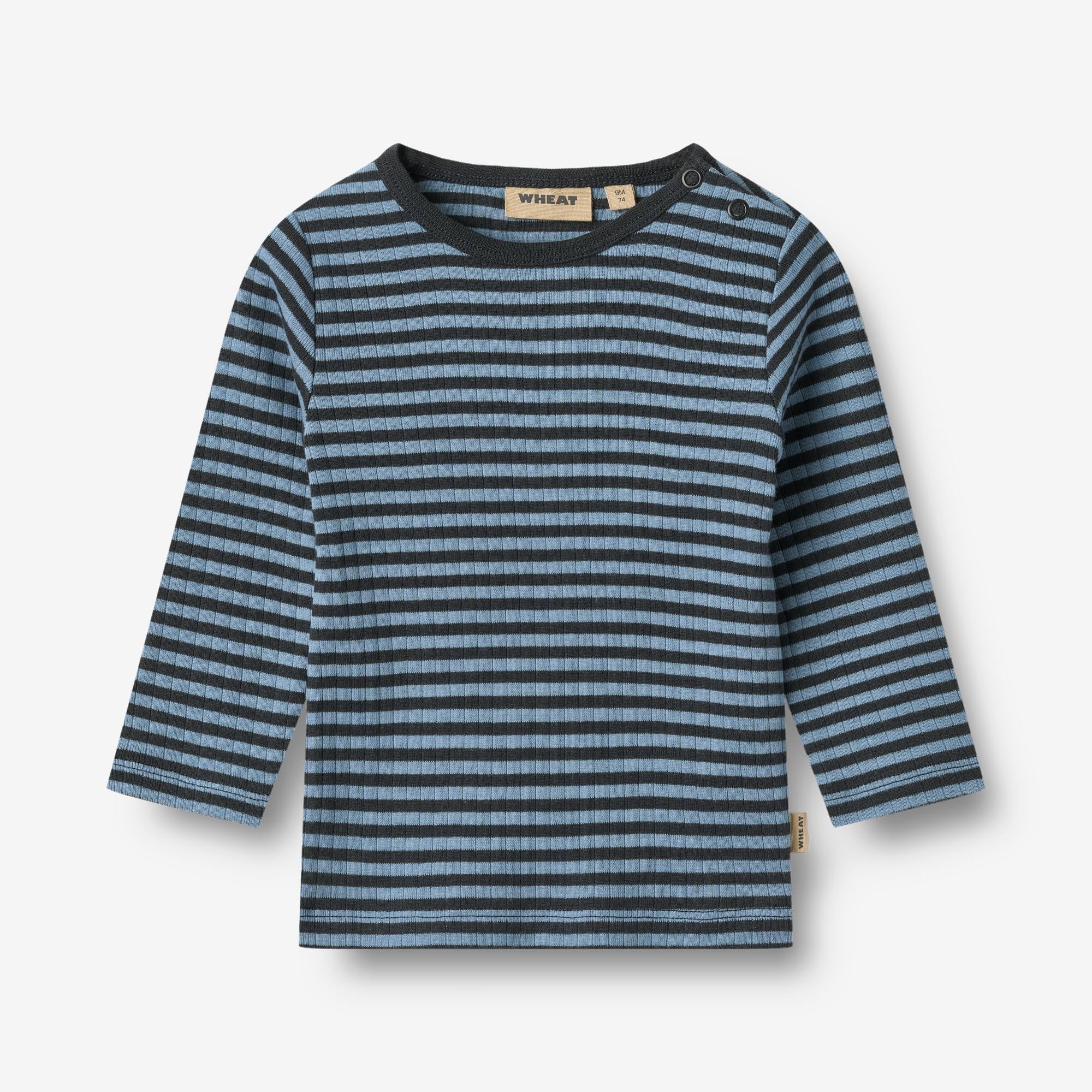 T-shirt L/S Stig - bright blue stripe