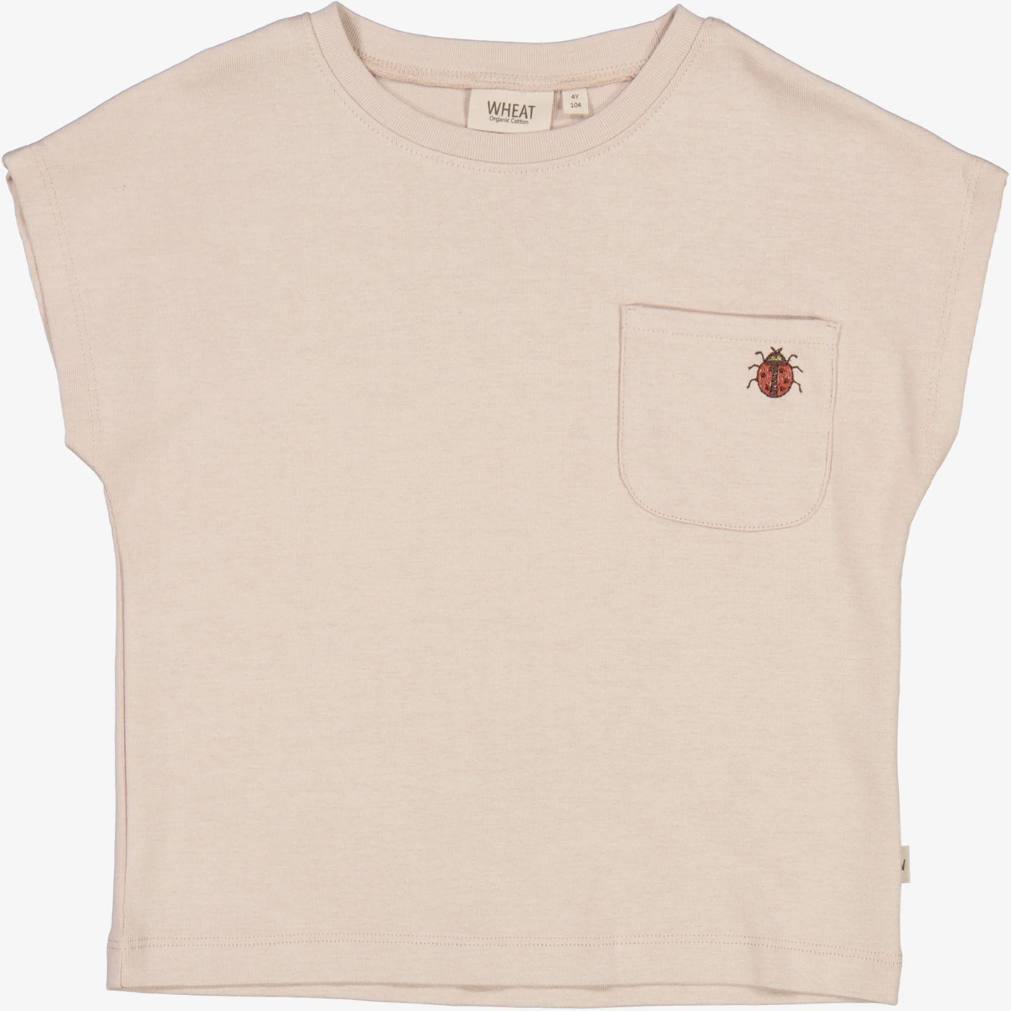 T-Shirt Ladybug Embroidery - pale lilac