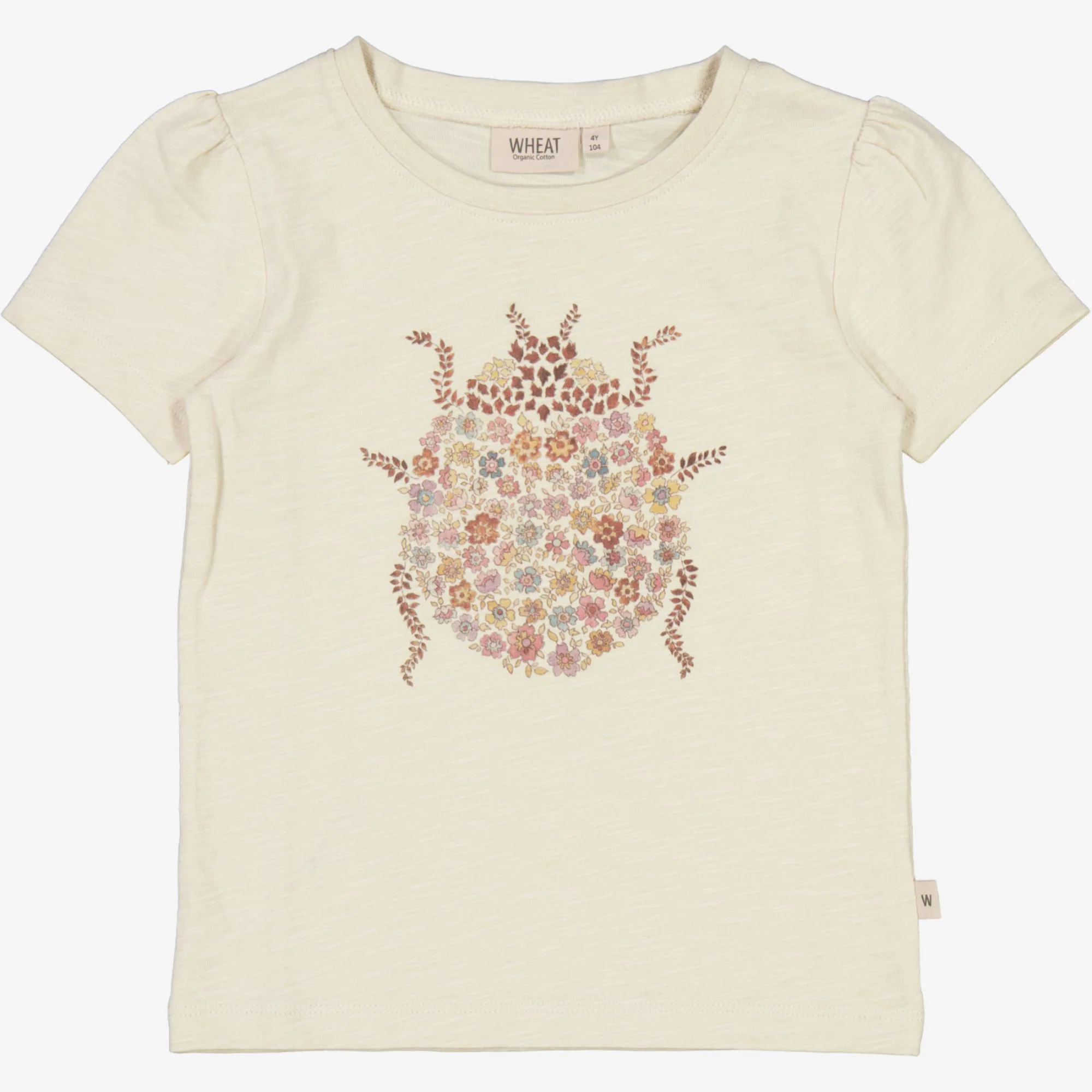 T-Shirt Ladybug Flower - chalk