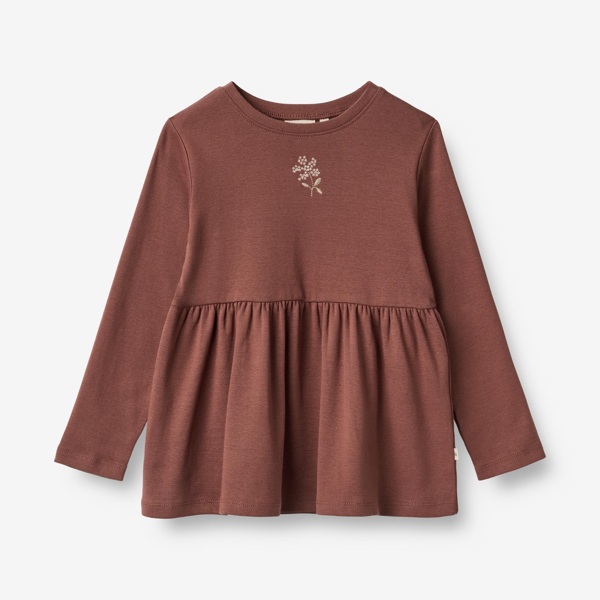 T-shirt Marcia Embroidery - plum rose