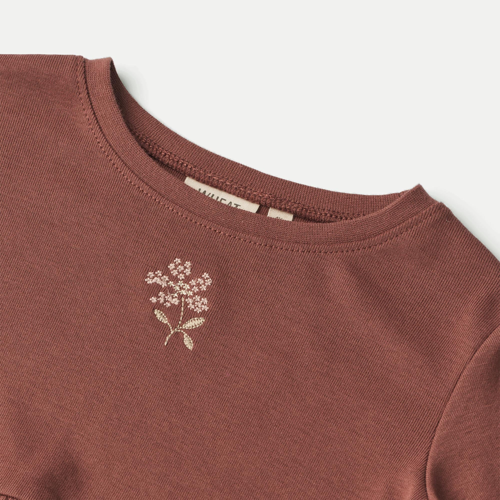 T-shirt Marcia Embroidery - plum rose - Image 3