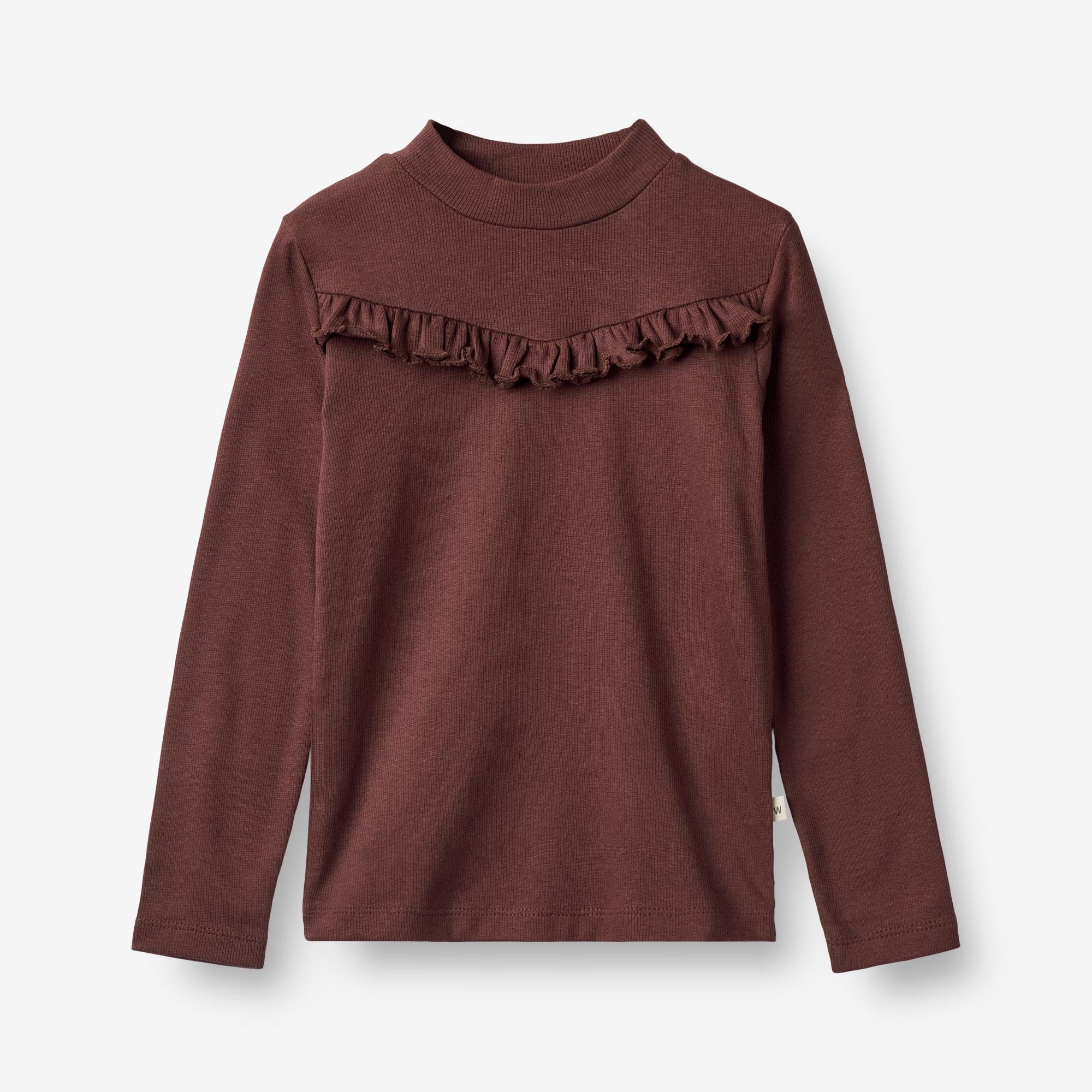 T-Shirt Rib LS Rosetta - aubergine