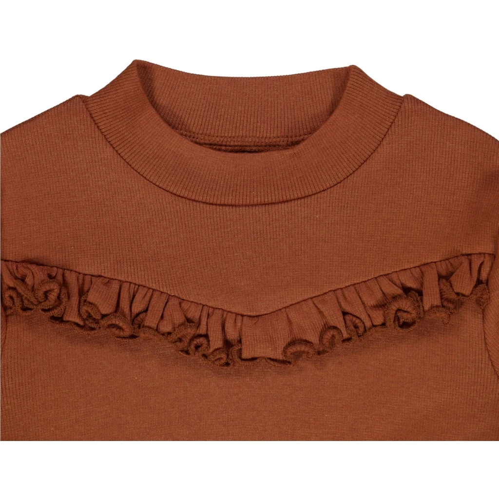 T-Shirt Rib Ruffle - bronze - Image 3