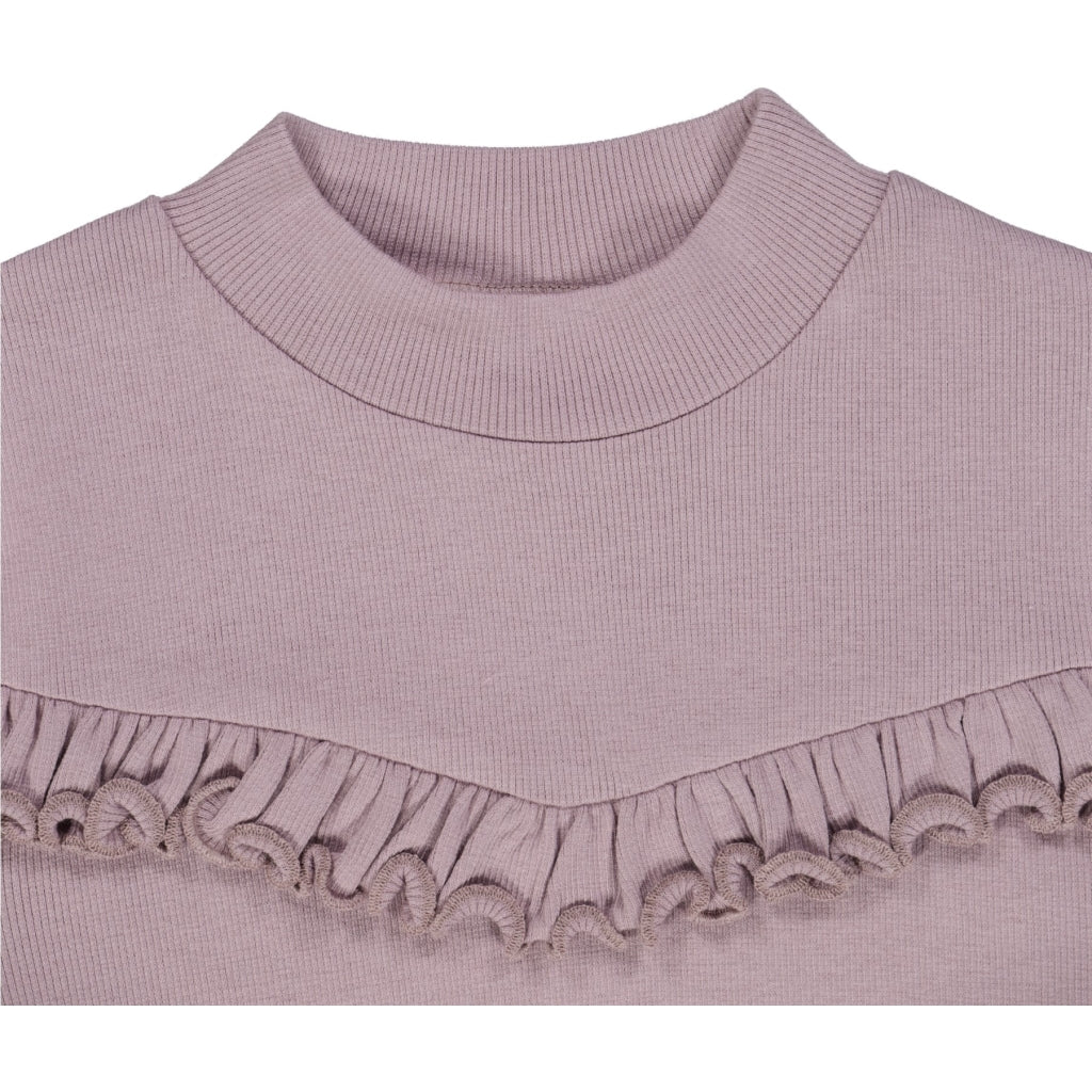 T-Shirt Rib Ruffle - dusty lavender - Image 3