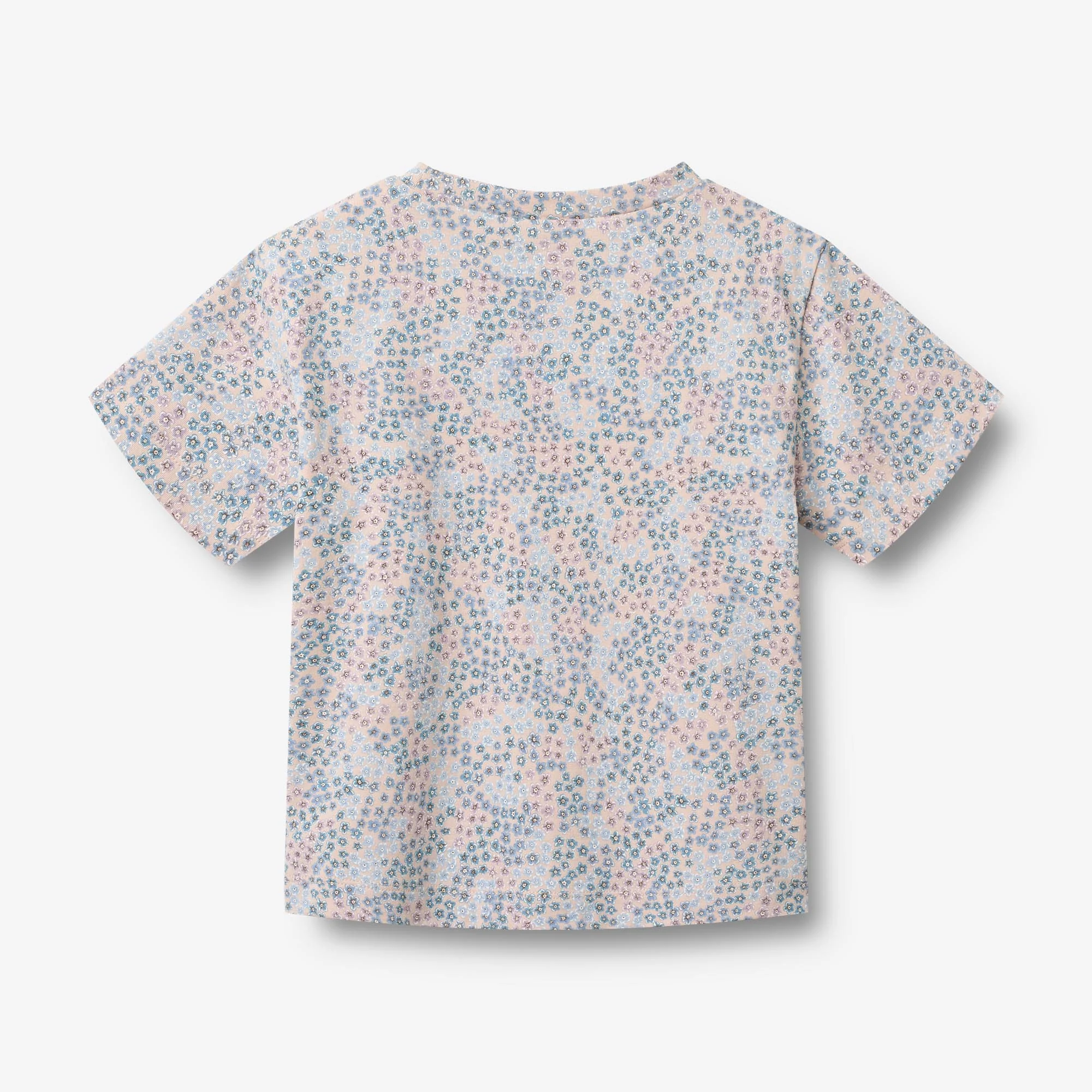 T-shirt S/S Ella - powder blue flowers - Image 2