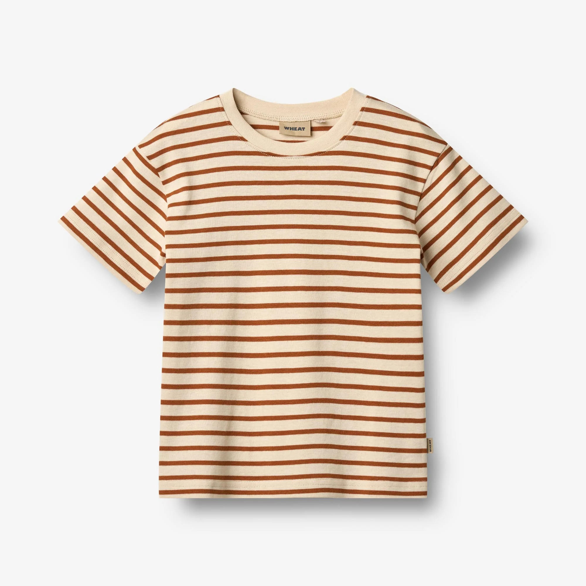 T-shirt S/S Fabian - warm caramel stripe