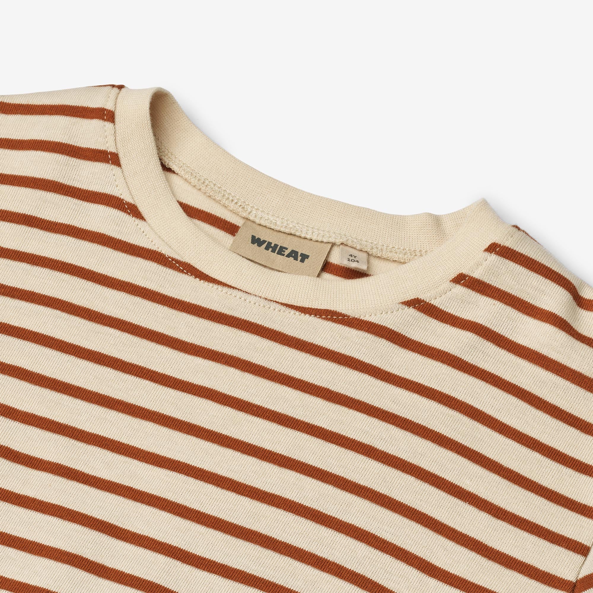 T-shirt S/S Fabian - warm caramel stripe - Image 4