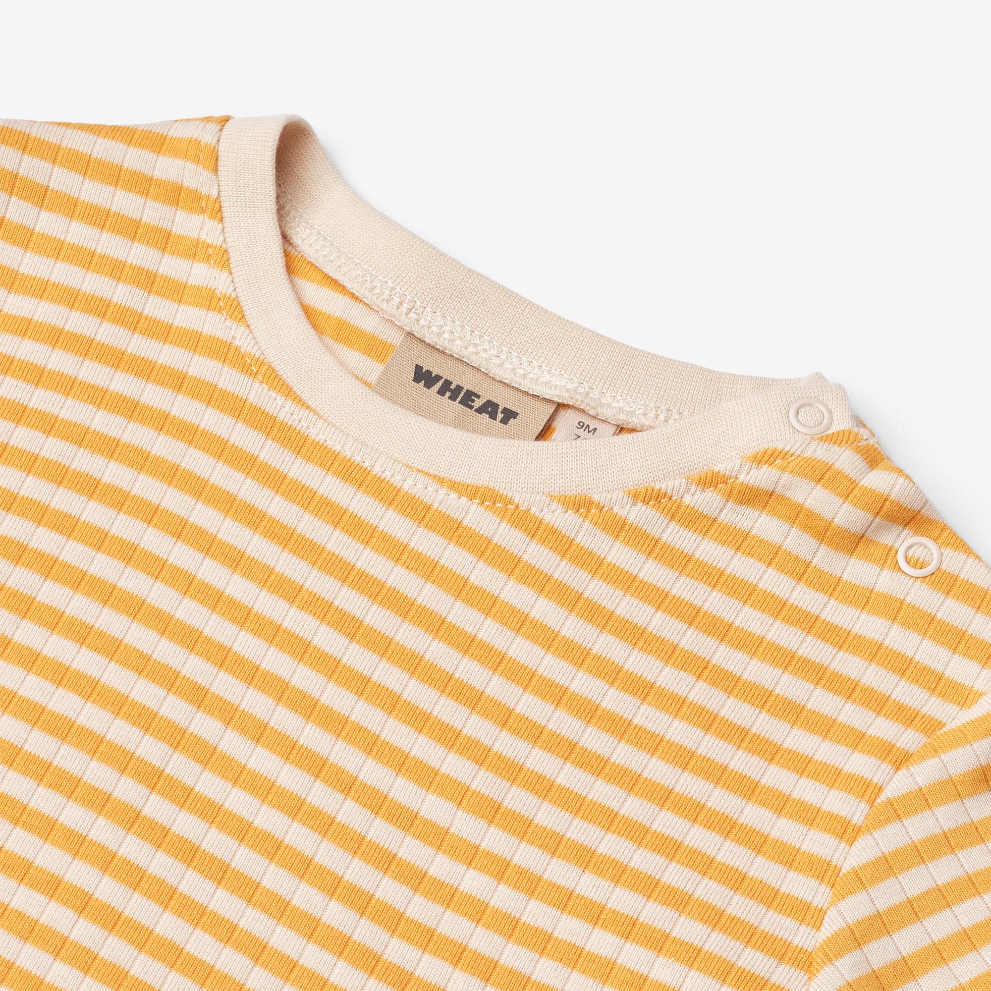 T-shirt S/S Fabian - yellow rib stripe - Image 3