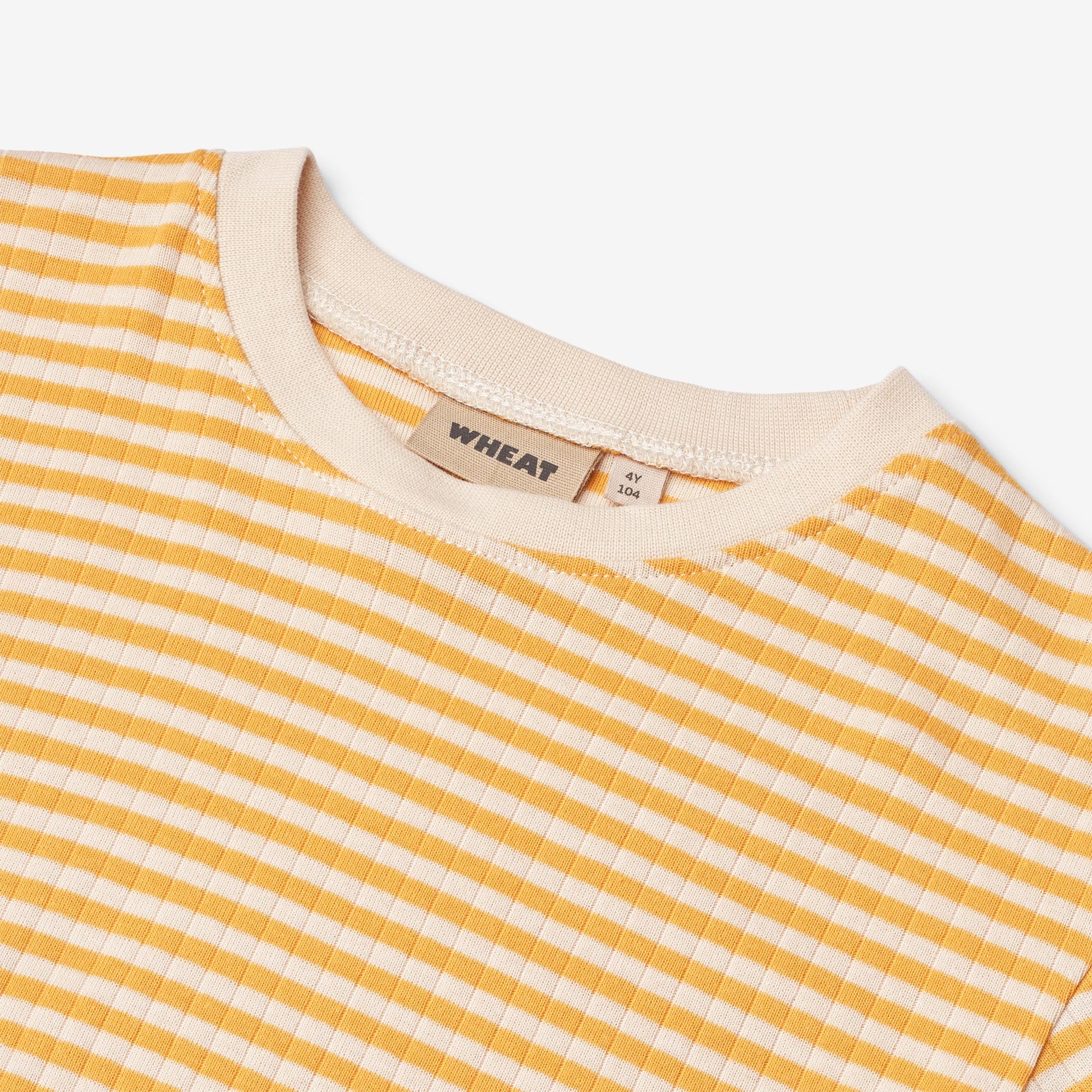 T-shirt S/S Fabian - yellow rib stripe - Image 4