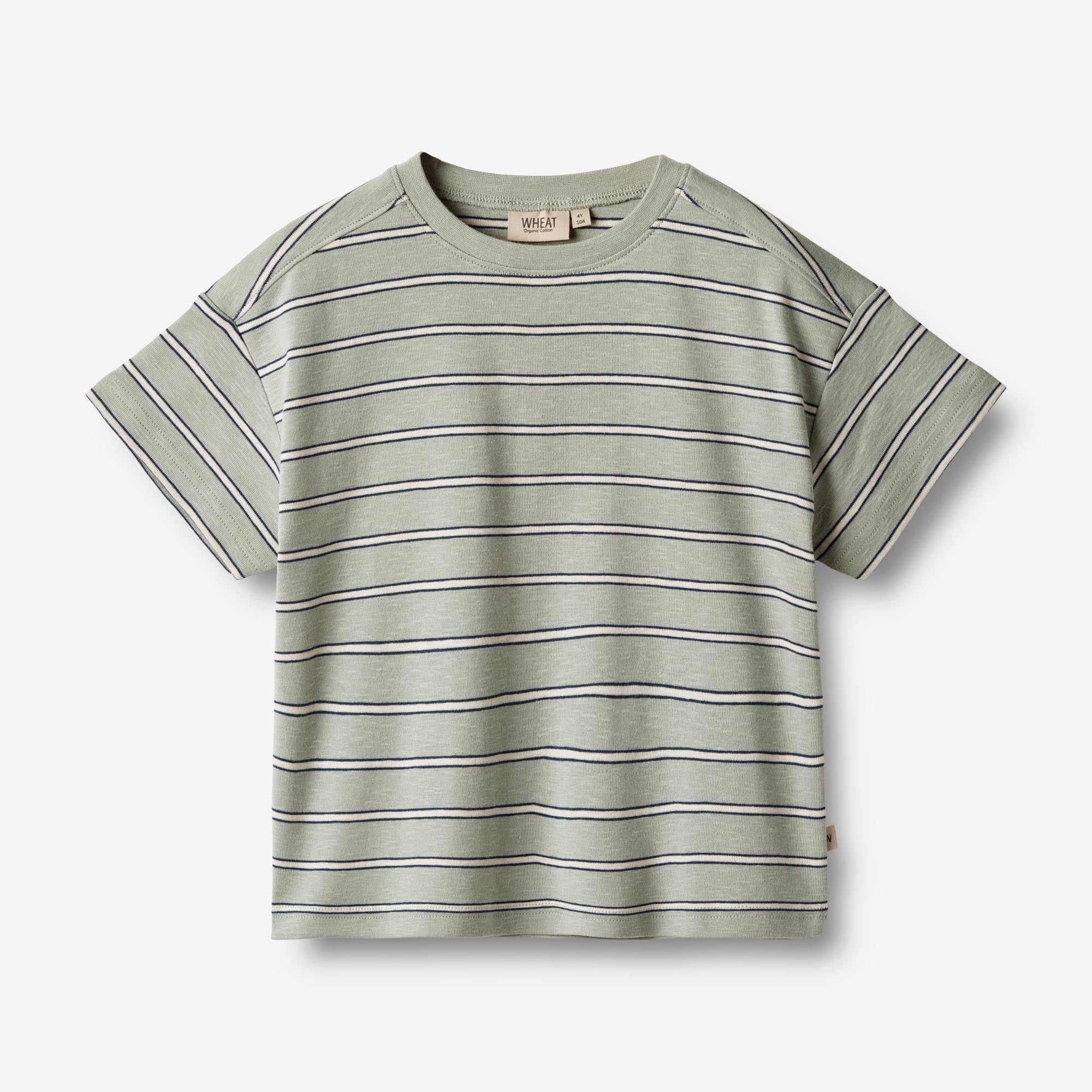 T-Shirt S/S Tommy - sea mist stripe