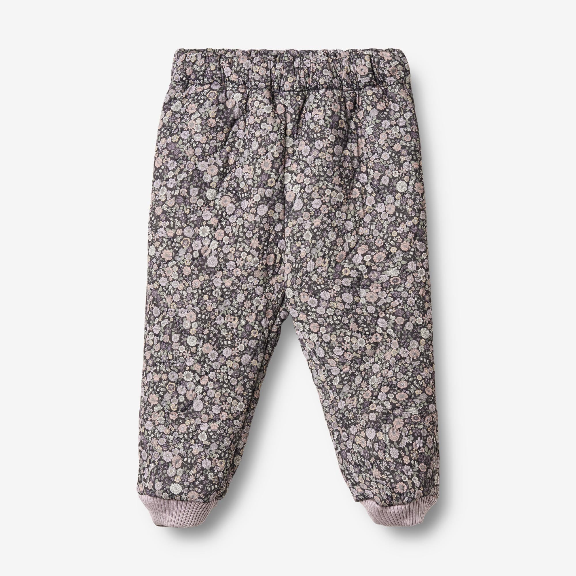 Thermo Pants Alex - black sea flowers