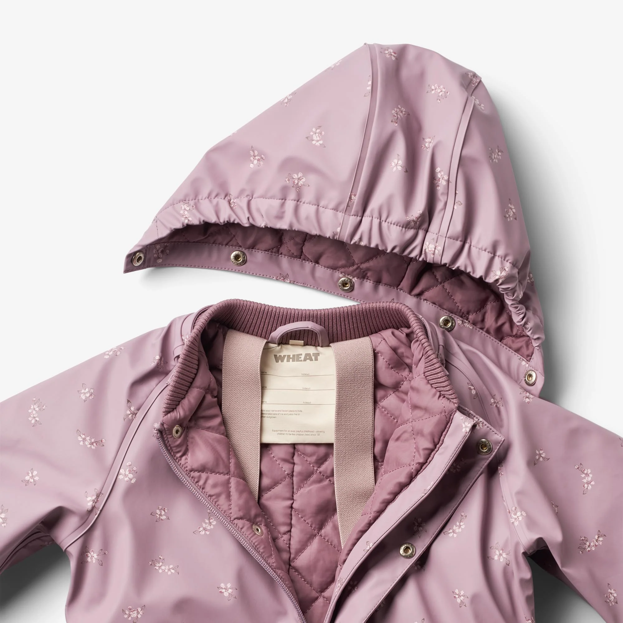 Thermo Rainsuit Aiko - soft lilac flowers - Image 3