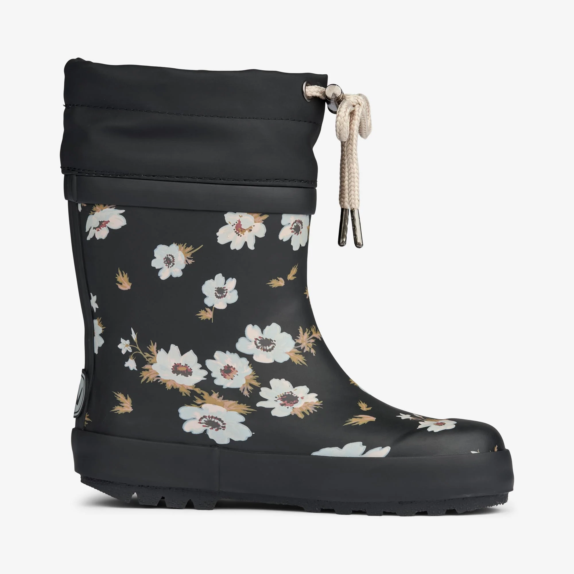 Thermo Rubber Boot Print - black flowers - Image 2