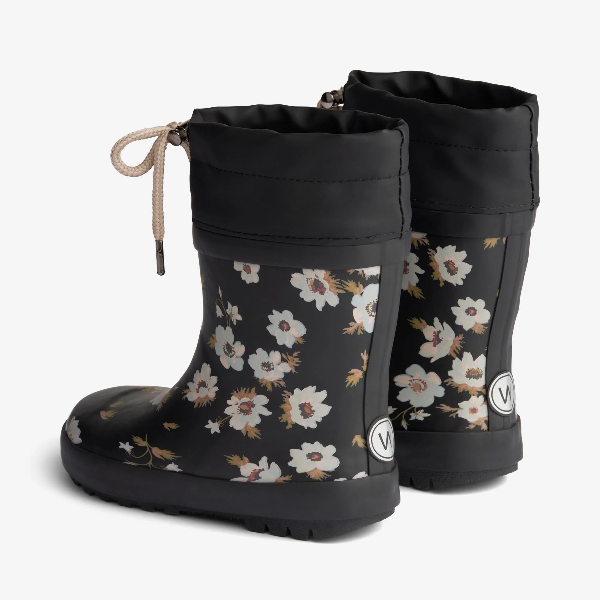 Thermo Rubber Boot Print - black flowers - Image 4
