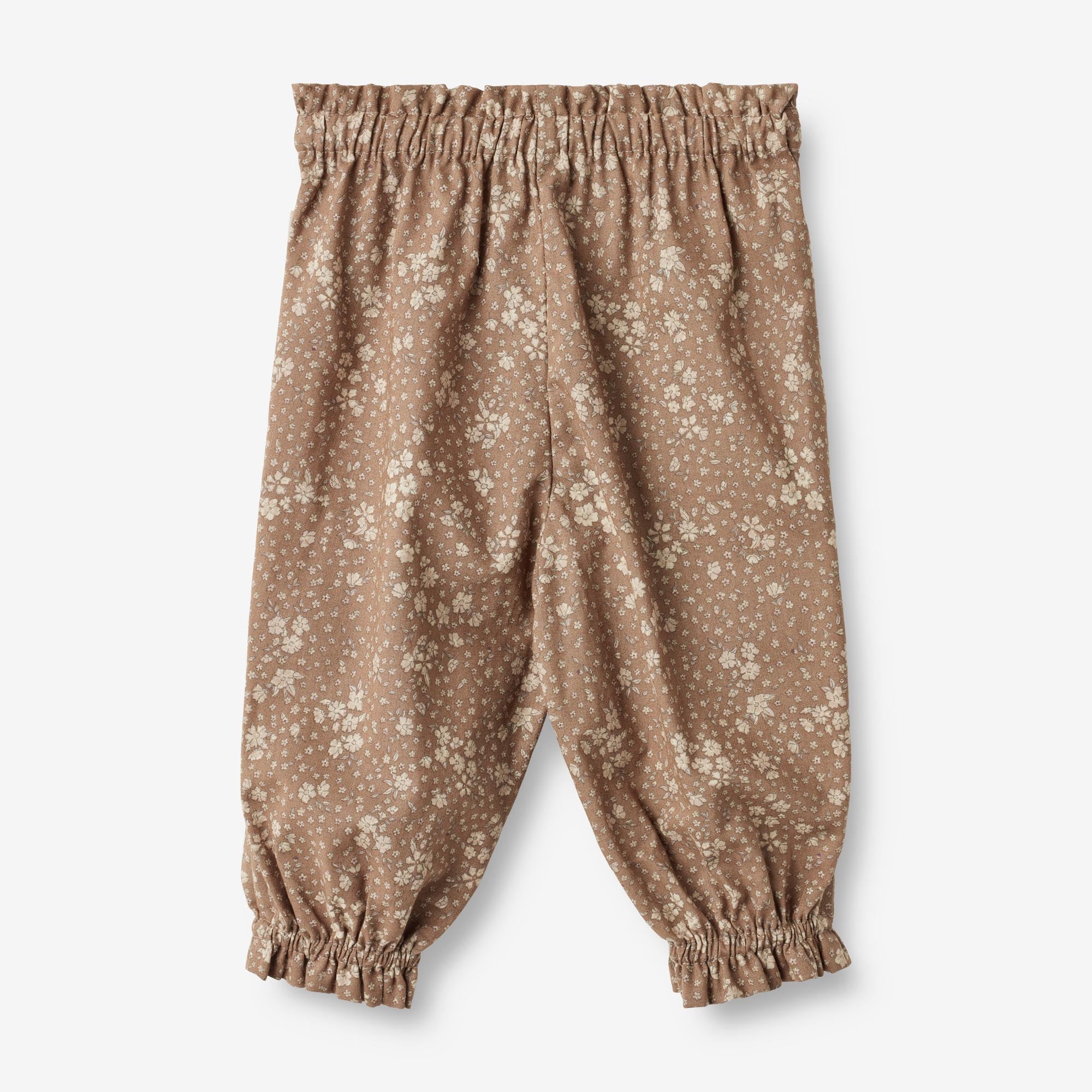 Trousers Polly | Baby - cocoa brown flowers - Image 2