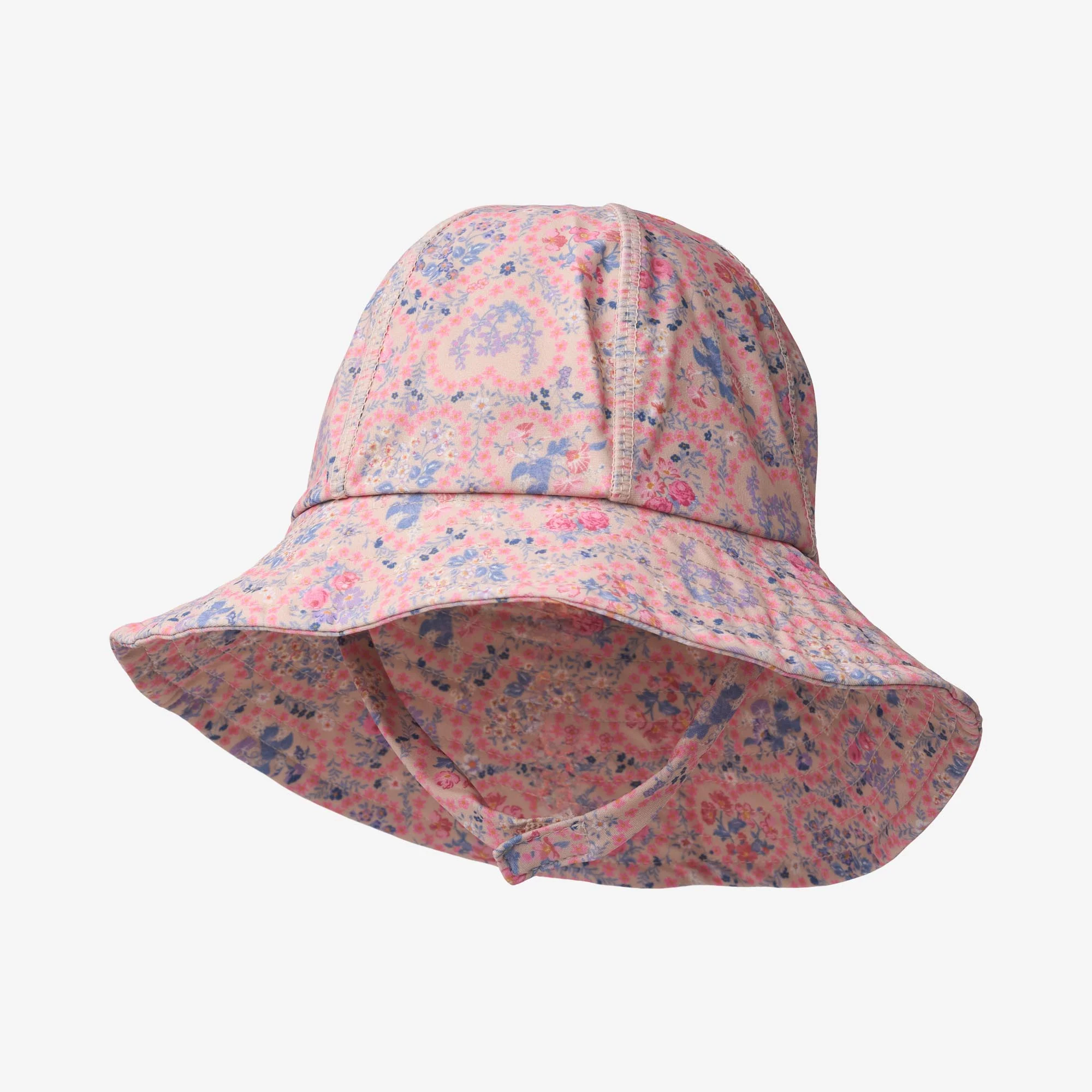UV Sun Hat Bora - pink heart flowers