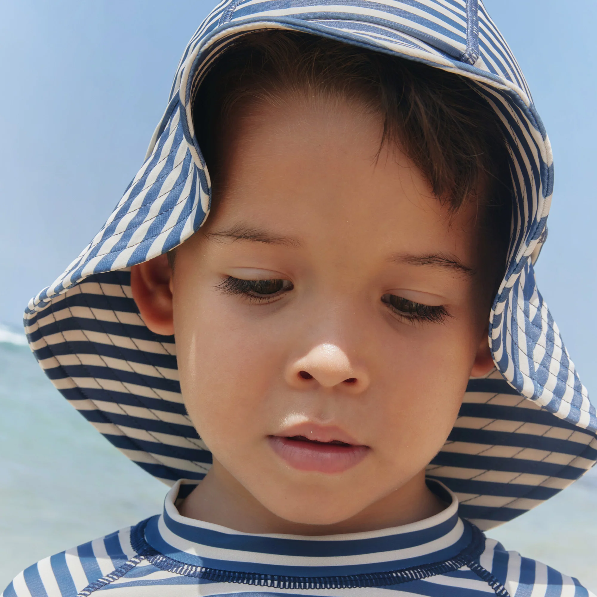 UV Sun Hat Bora - blue stripe - Image 3