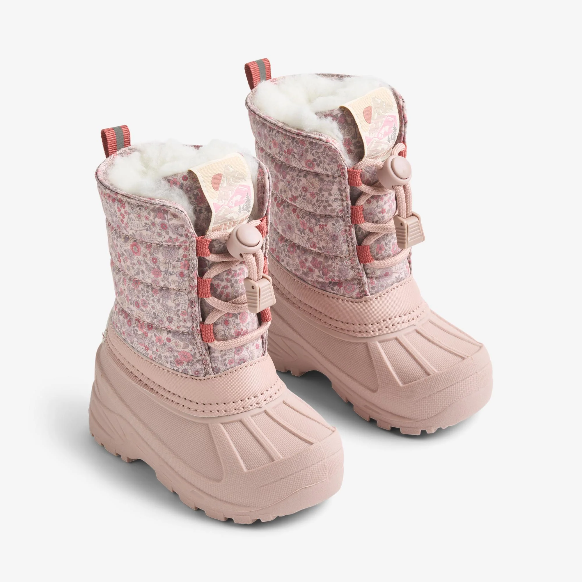 Winterboot Aleex - rose powder flowers