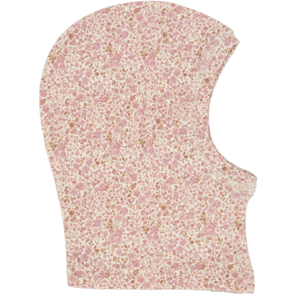 Wool Balaclava - ivory flowers - Image 2