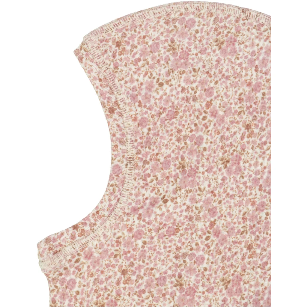 Wool Balaclava - ivory flowers - Image 3