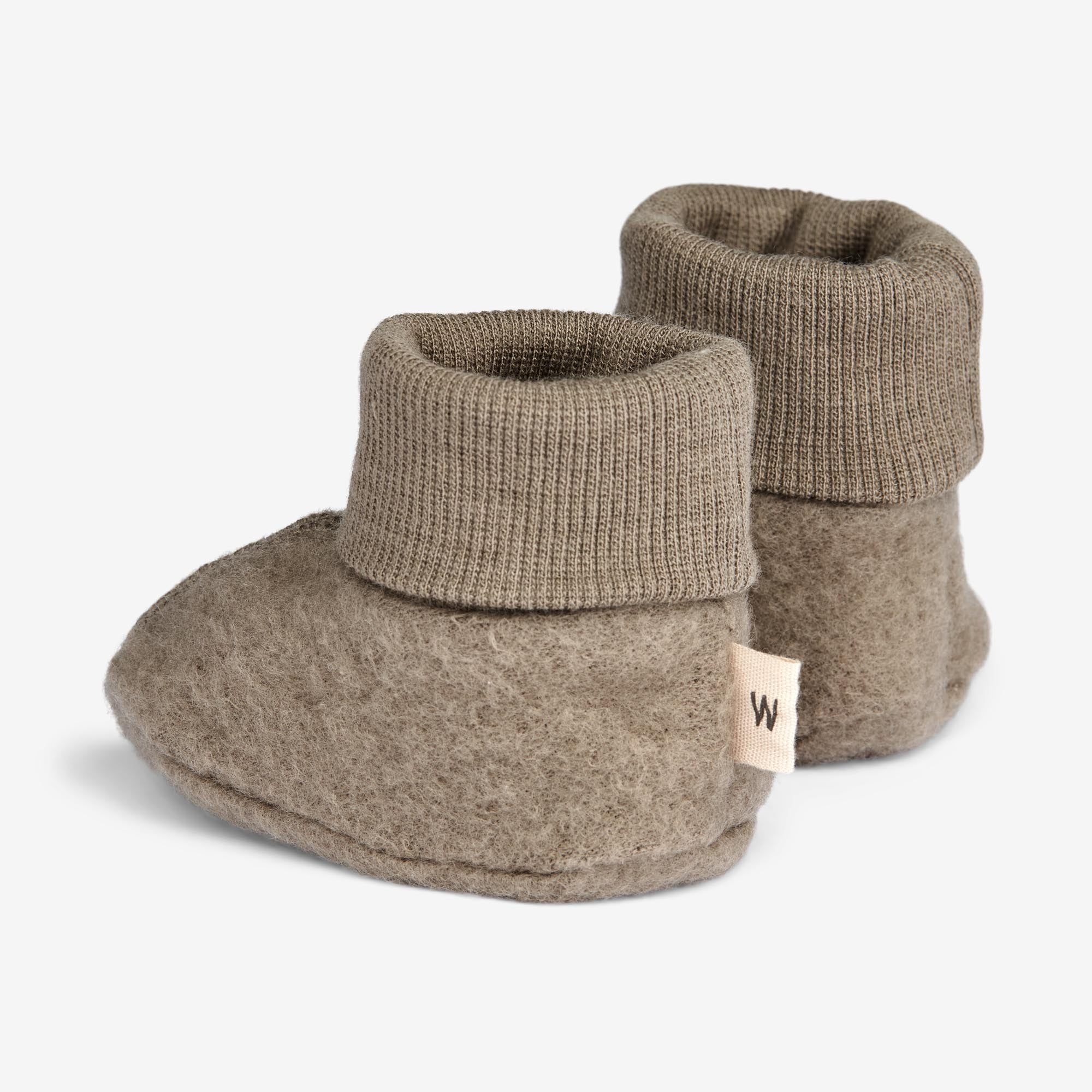 Wool Fleece Booties | Baby - grey stone - Image 2
