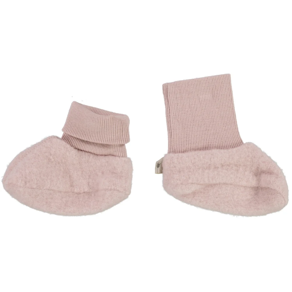 Wool Fleece Booties - rose powder - Image 2