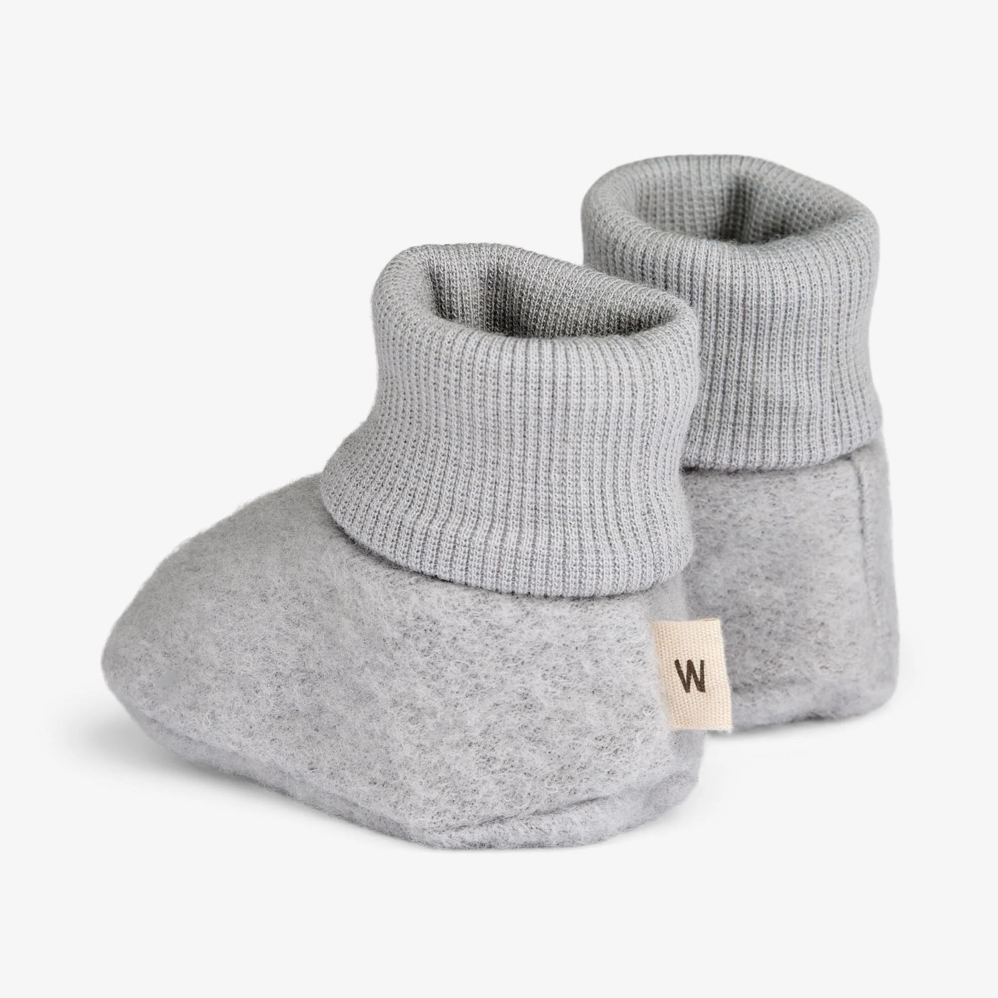 Wool Fleece Booties | Baby - winter sky - Image 2