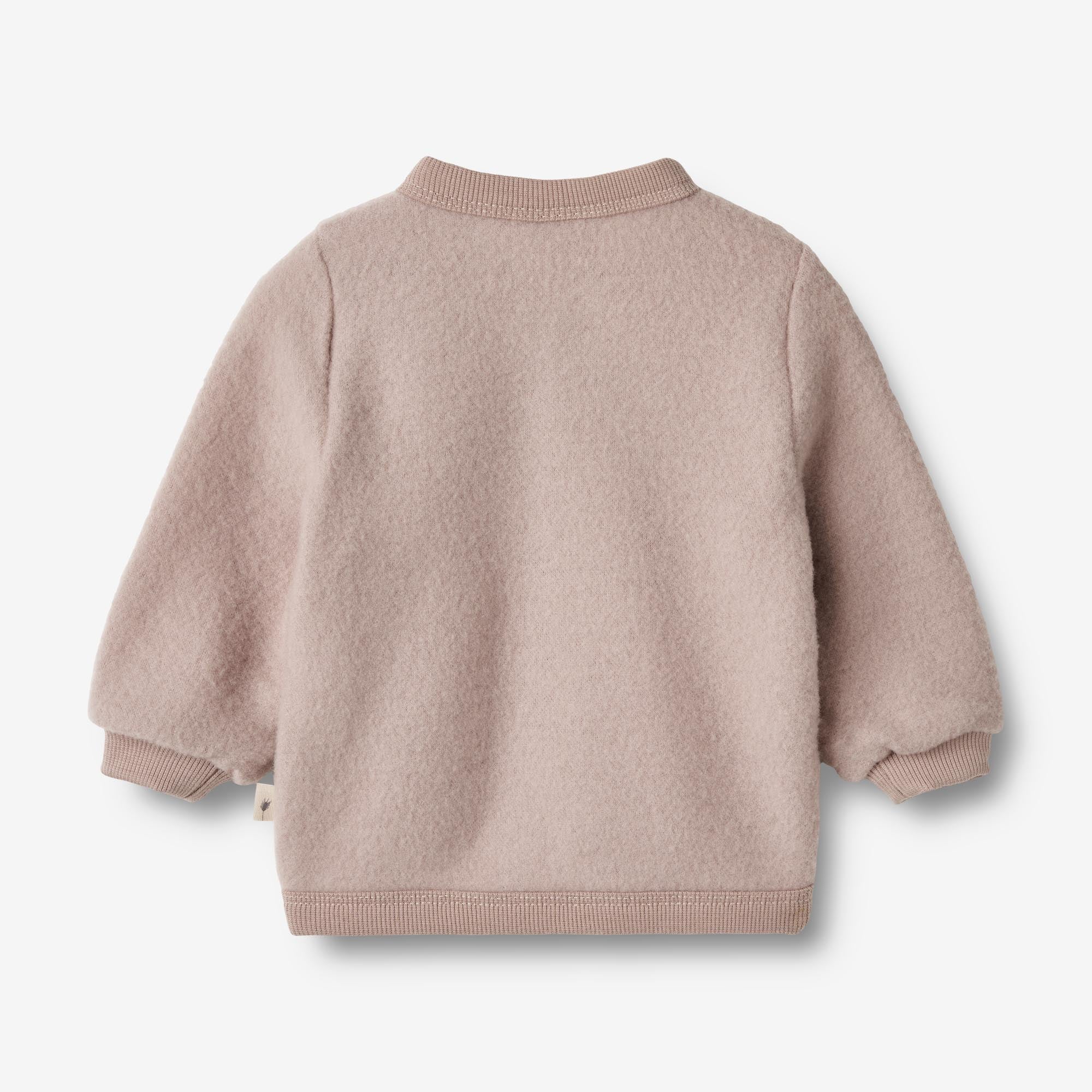 Wool Fleece Cardigan Kari - dry rose - Image 2