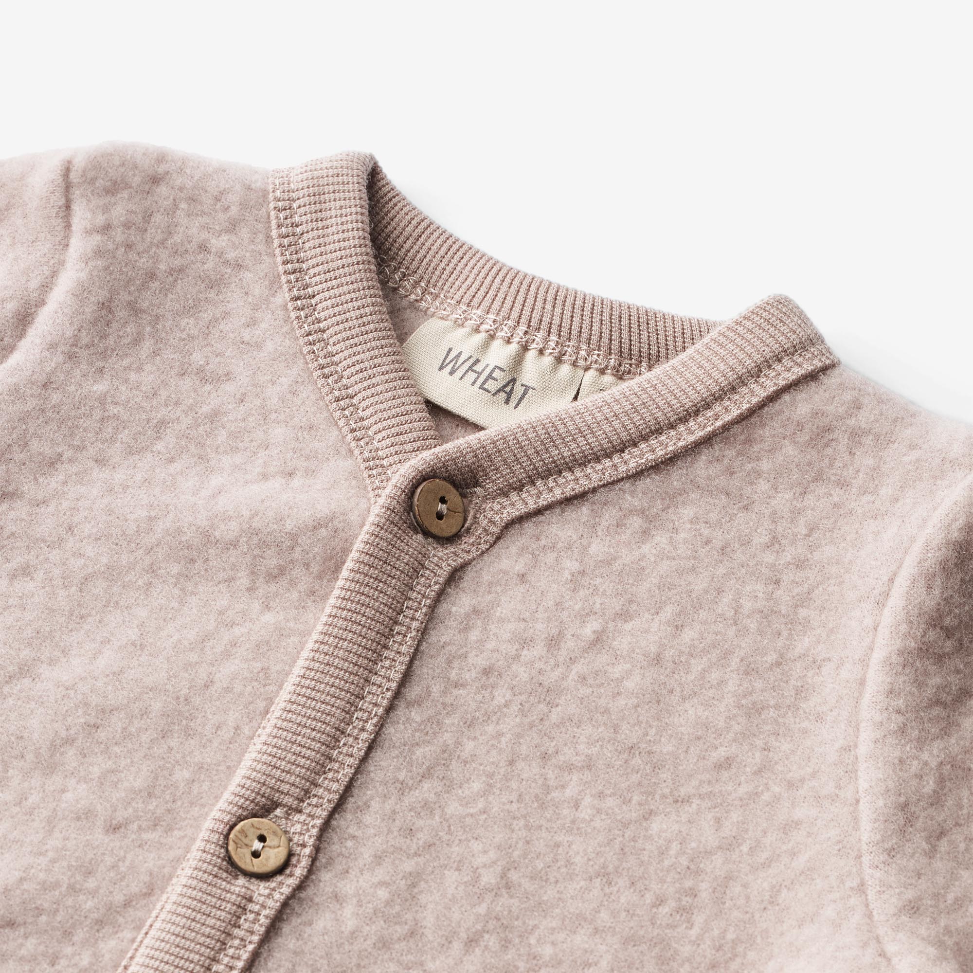 Wool Fleece Cardigan Kari - dry rose - Image 3