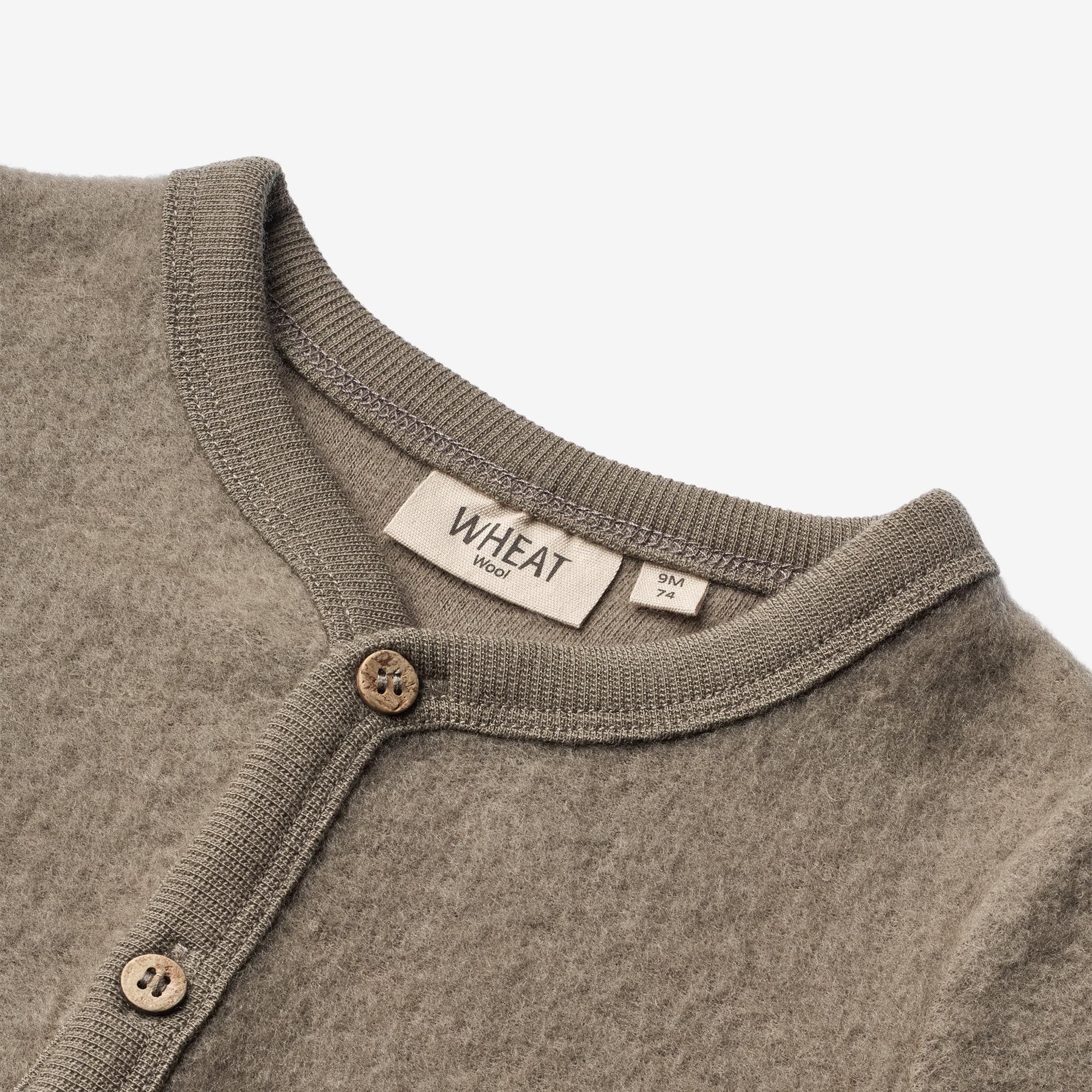 Wool Fleece Cardigan | Baby - grey stone - Image 3