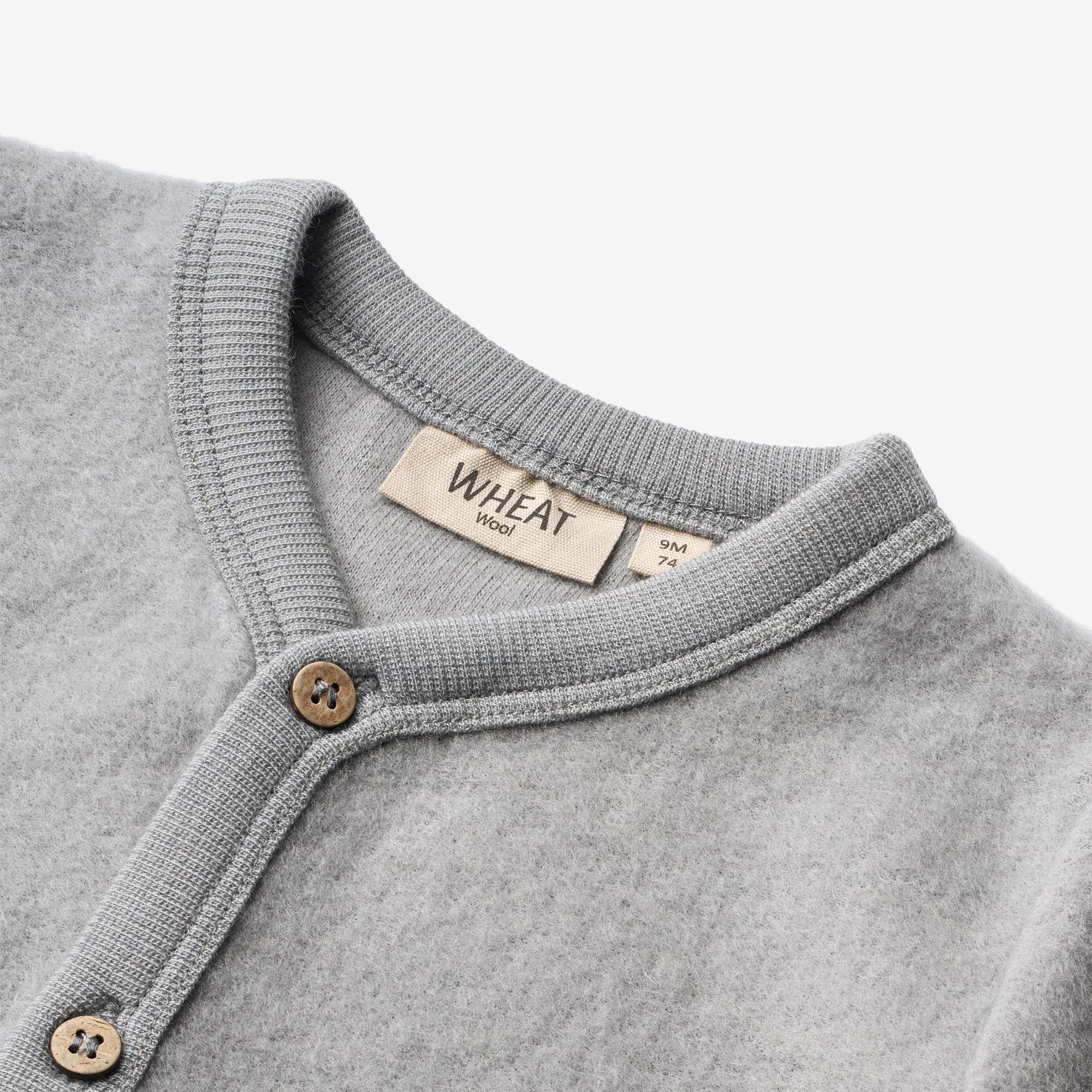 Wool Fleece Cardigan | Baby - winter sky - Image 3