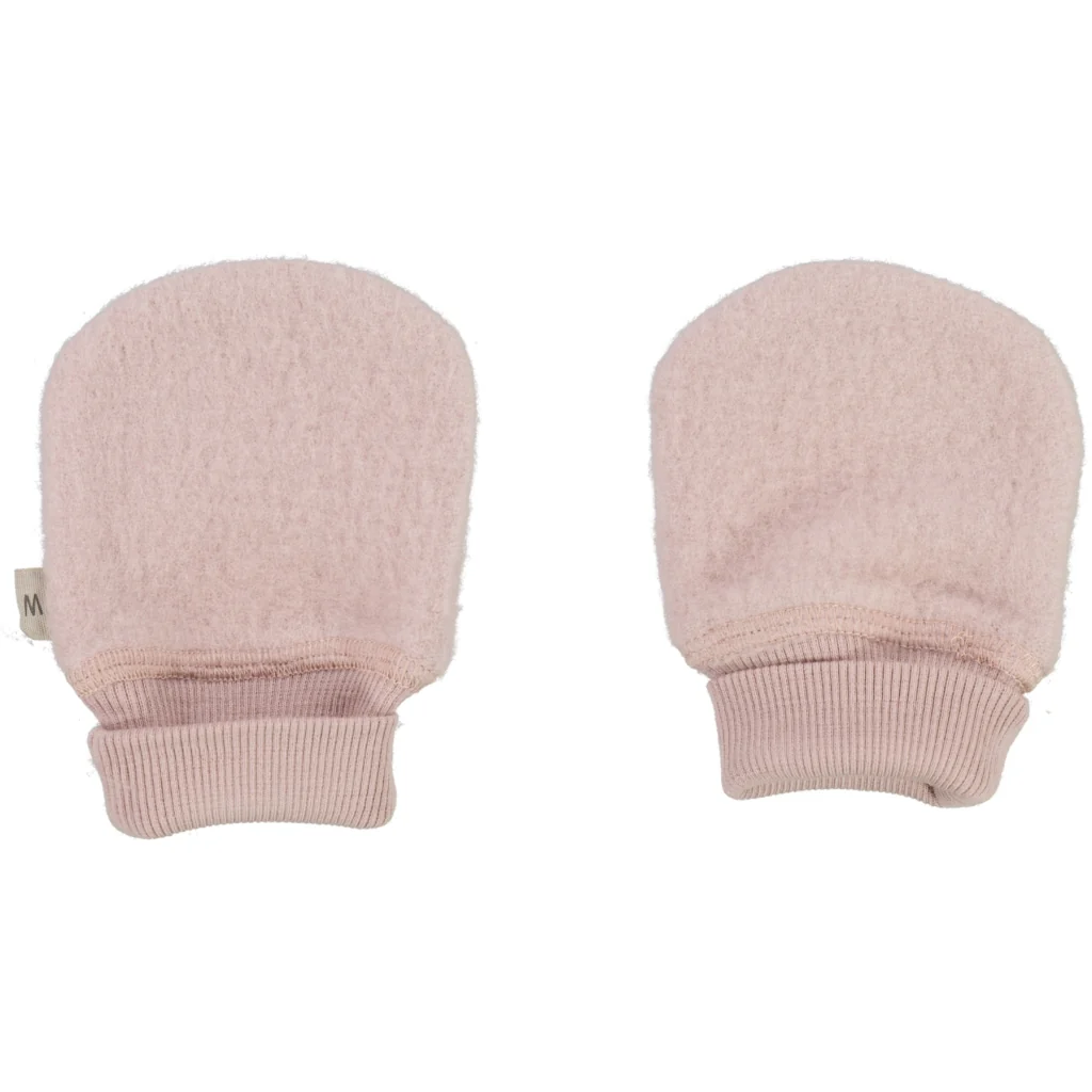 Wool Fleece Mittens - rose powder - Image 2