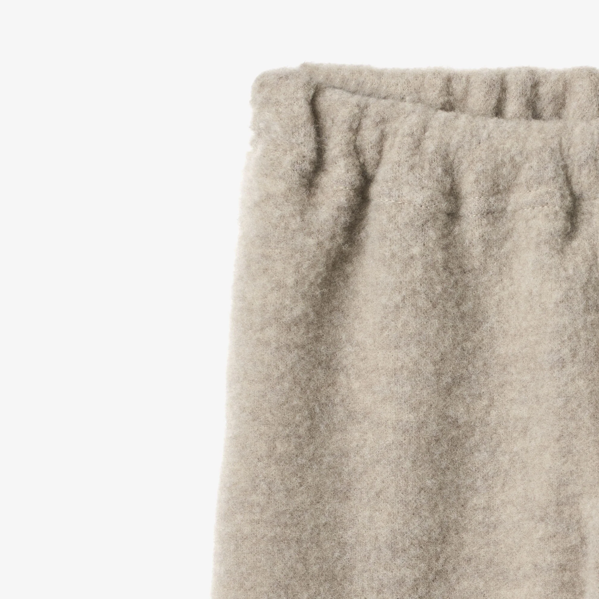 Wool Fleece Trousers Kinnie - khaki melange - Image 2