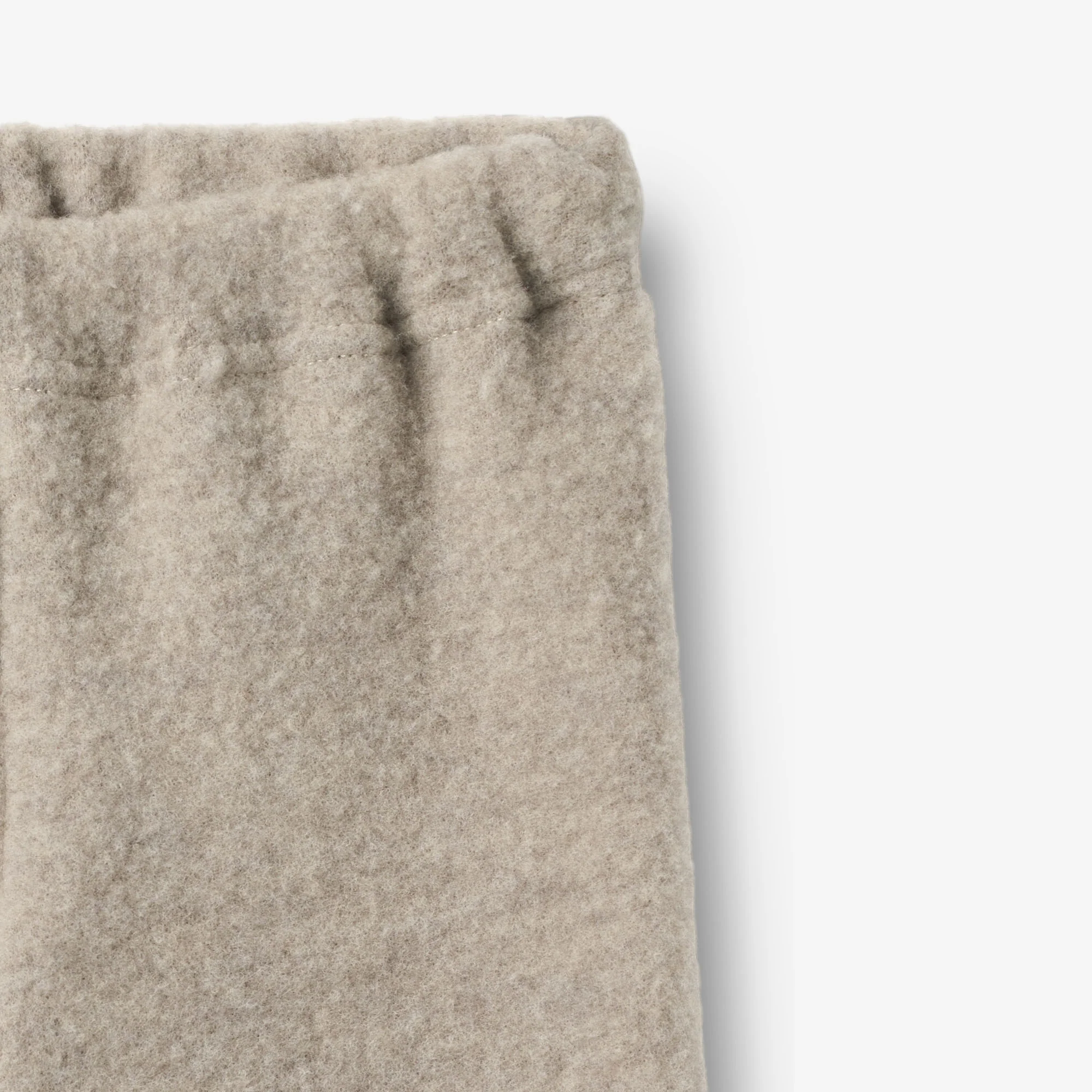 Wool Fleece Trousers Kinnie - khaki melange - Image 3