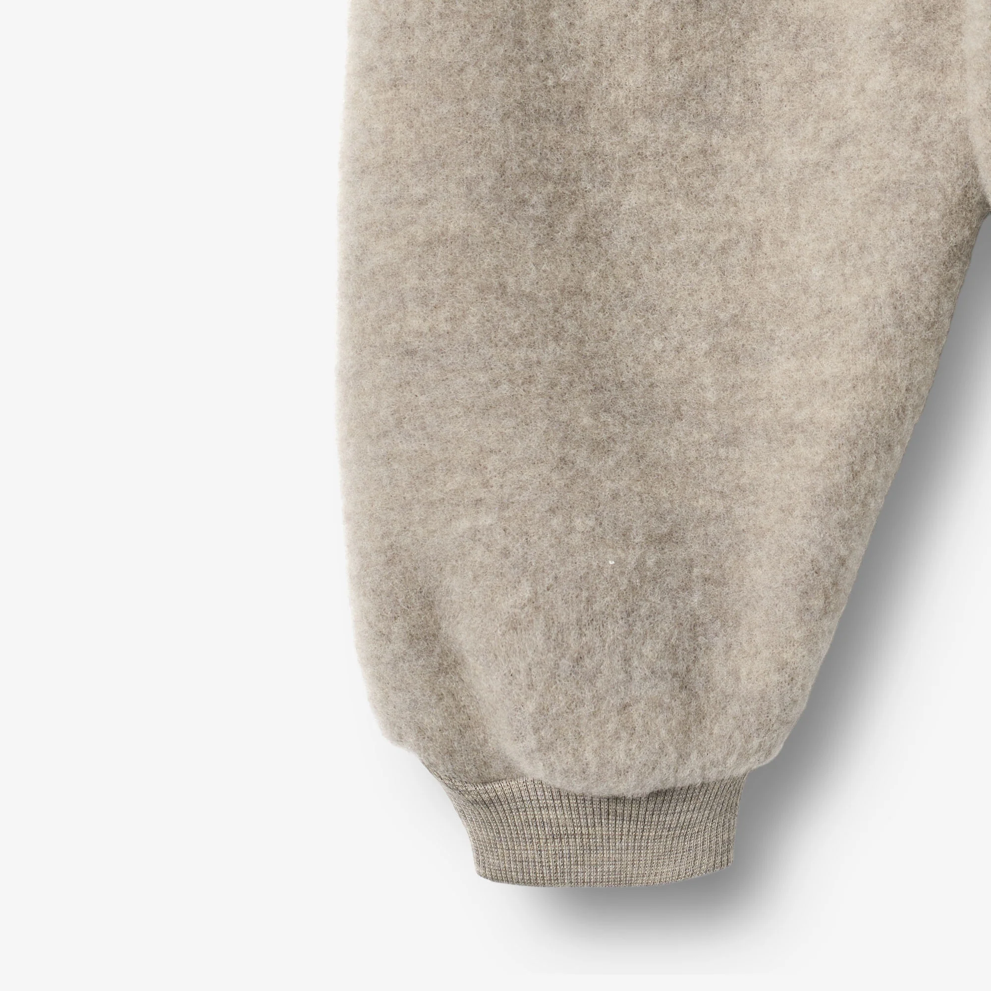 Wool Fleece Trousers Kinnie - khaki melange - Image 4
