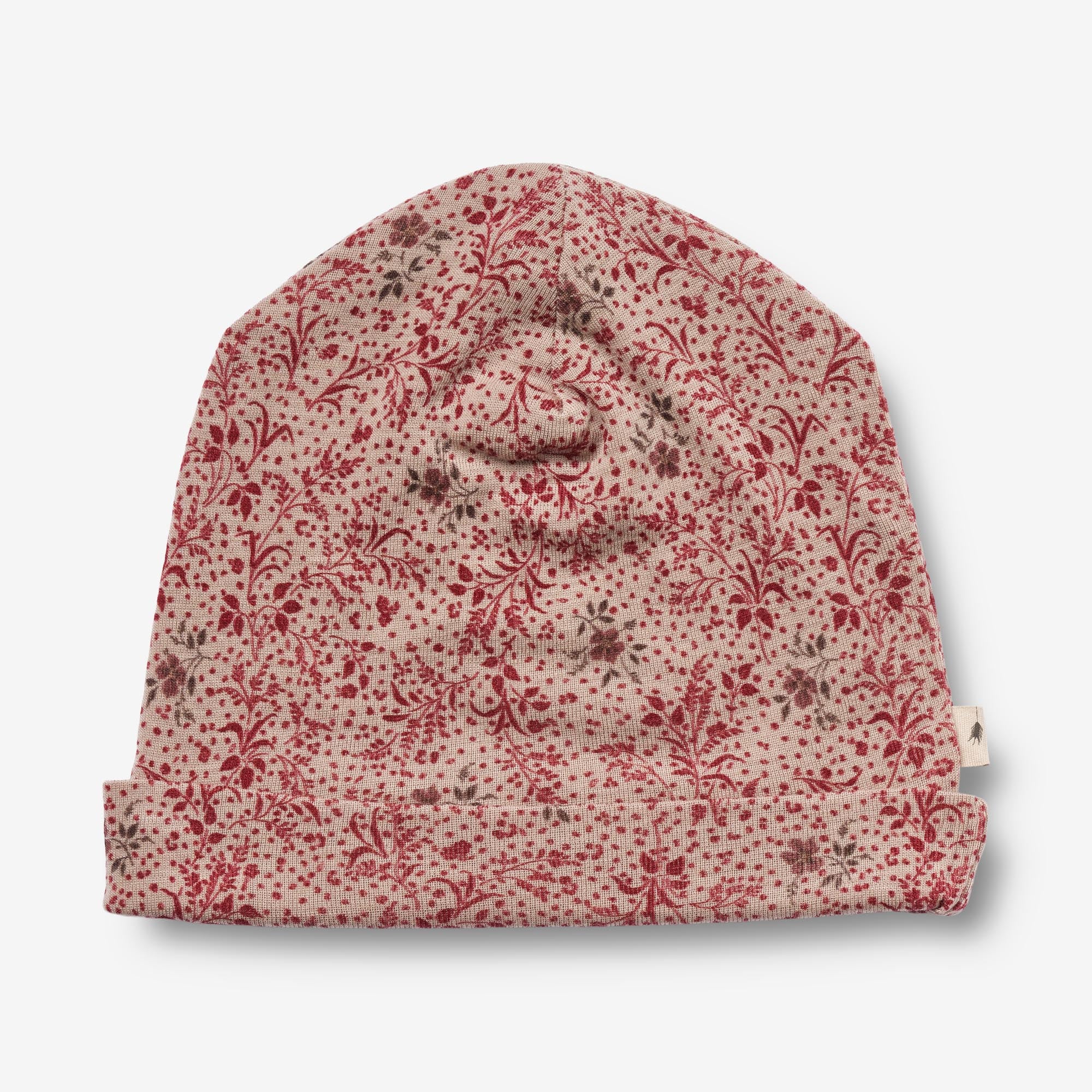 Wool Hat & Neckwarmer Arta - cherry flowers - Image 4