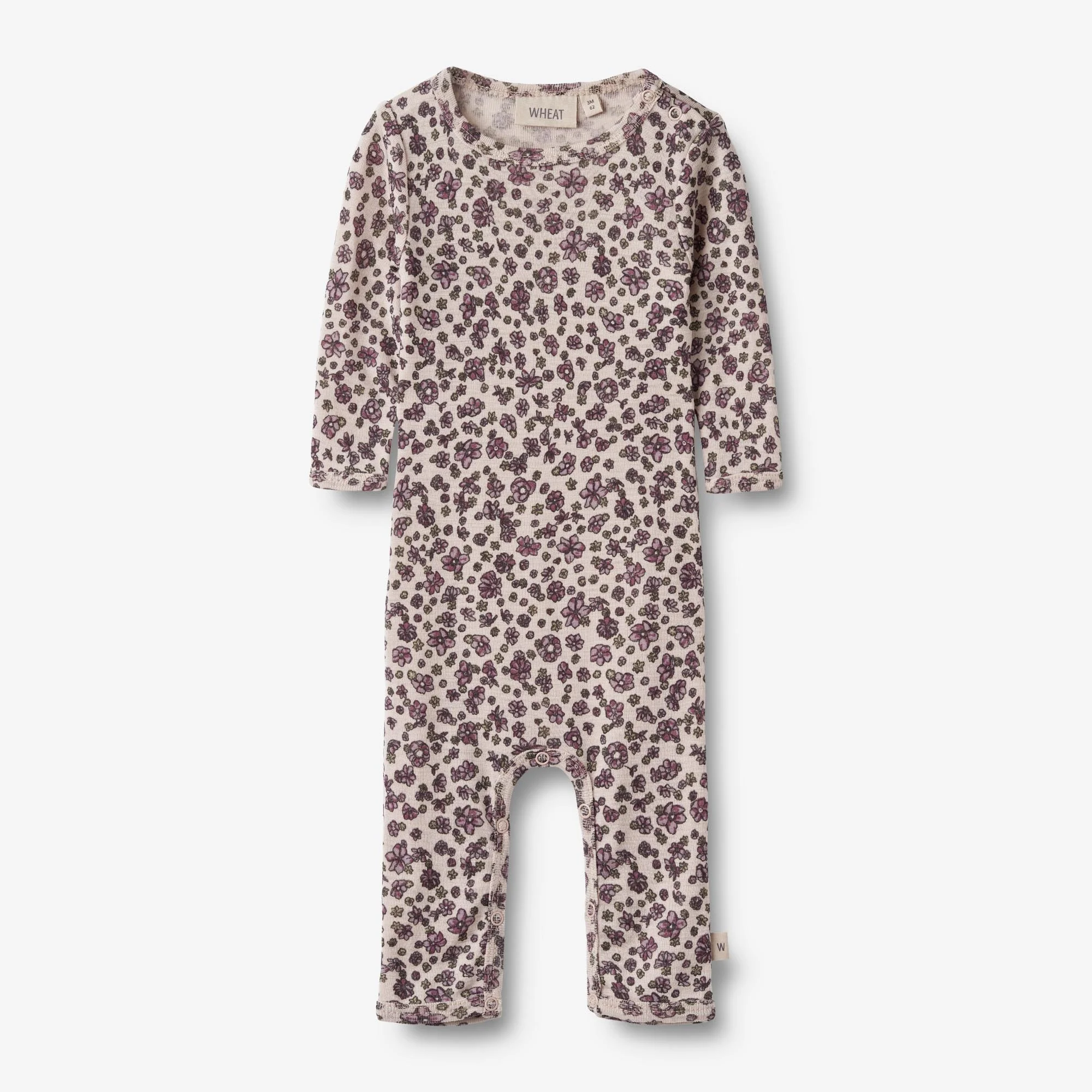 Wool Jumpsuit L/S Haven - autumn flowers