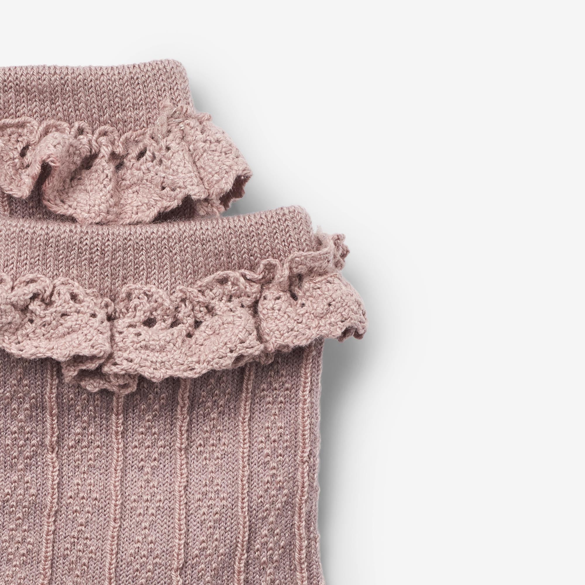 Wool Lace Socks Nora - dry rose - Image 4