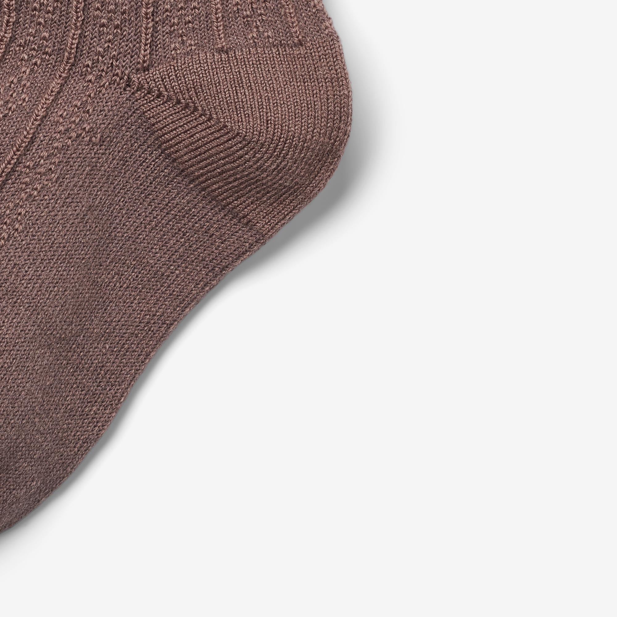 Wool Lace Socks Nora - shadow brown - Image 2