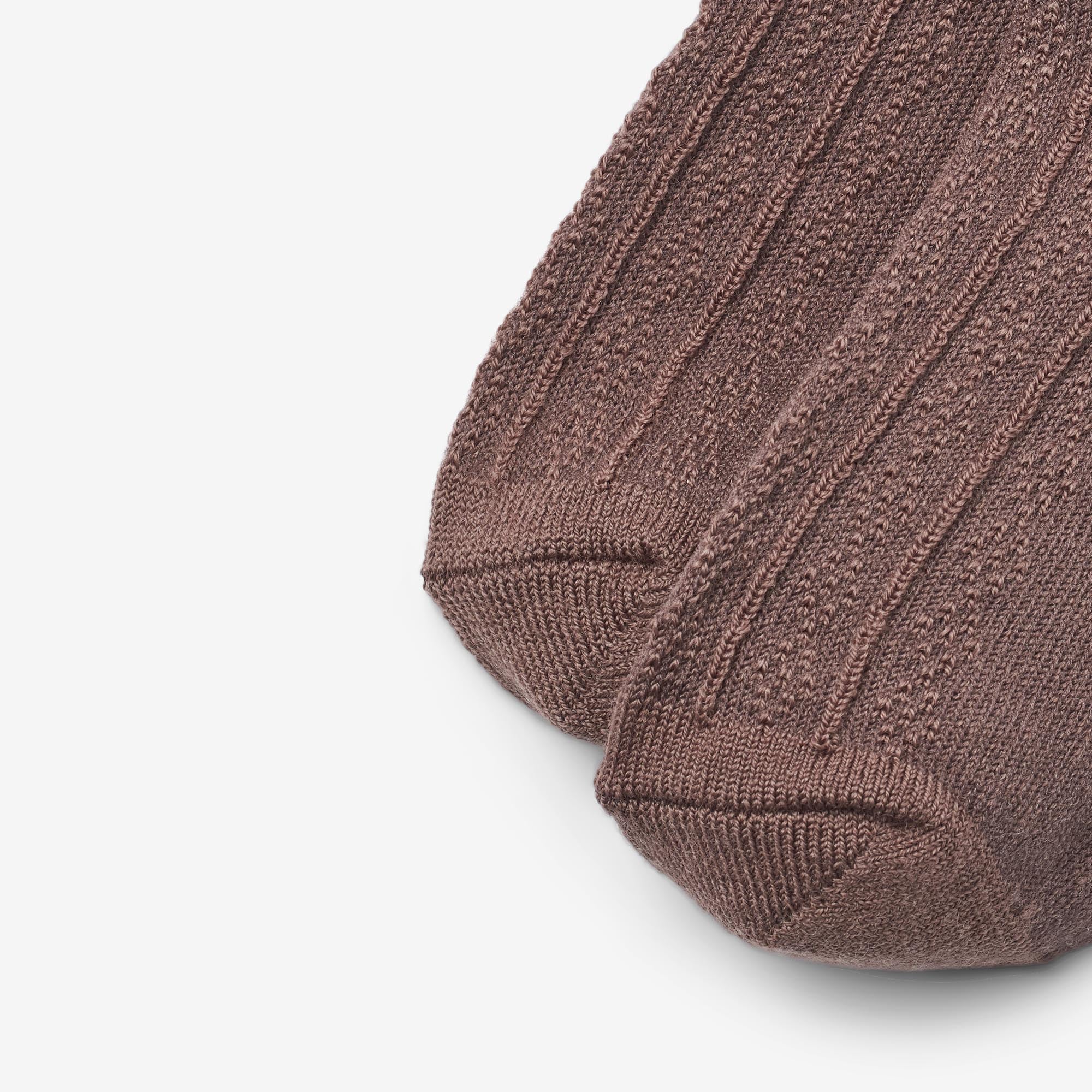 Wool Lace Socks Nora - shadow brown - Image 5