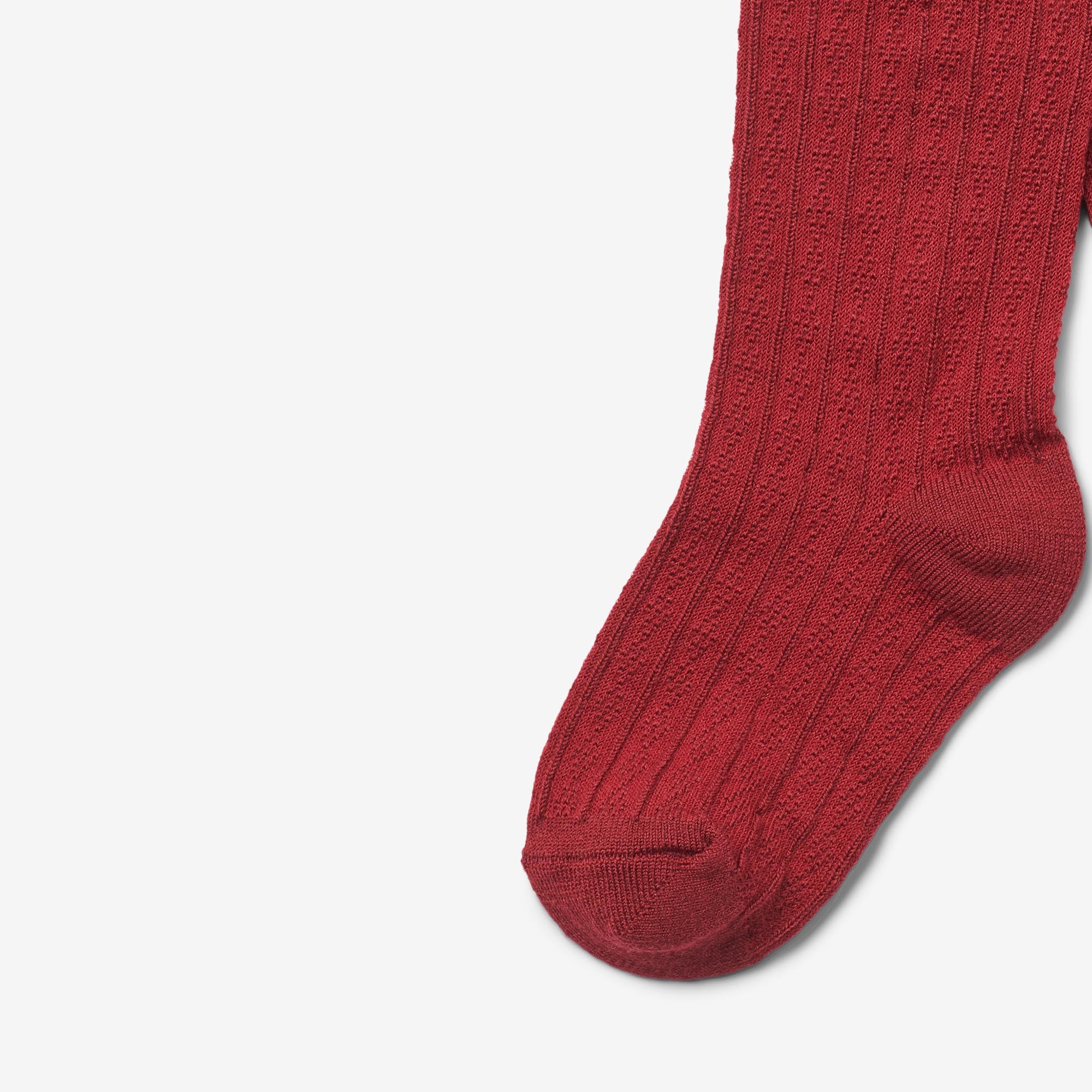 Wool Lace Tights Karla - cherry red - Image 5