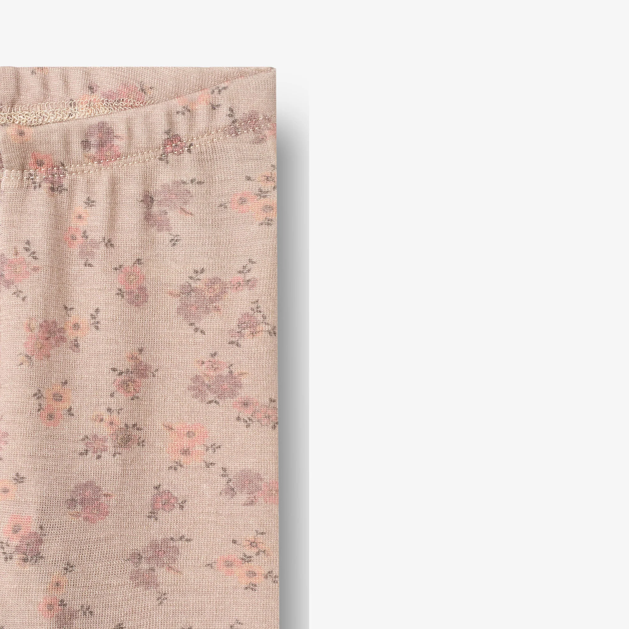 Wool Leggings Agi | Baby - lilac flowers - Image 2