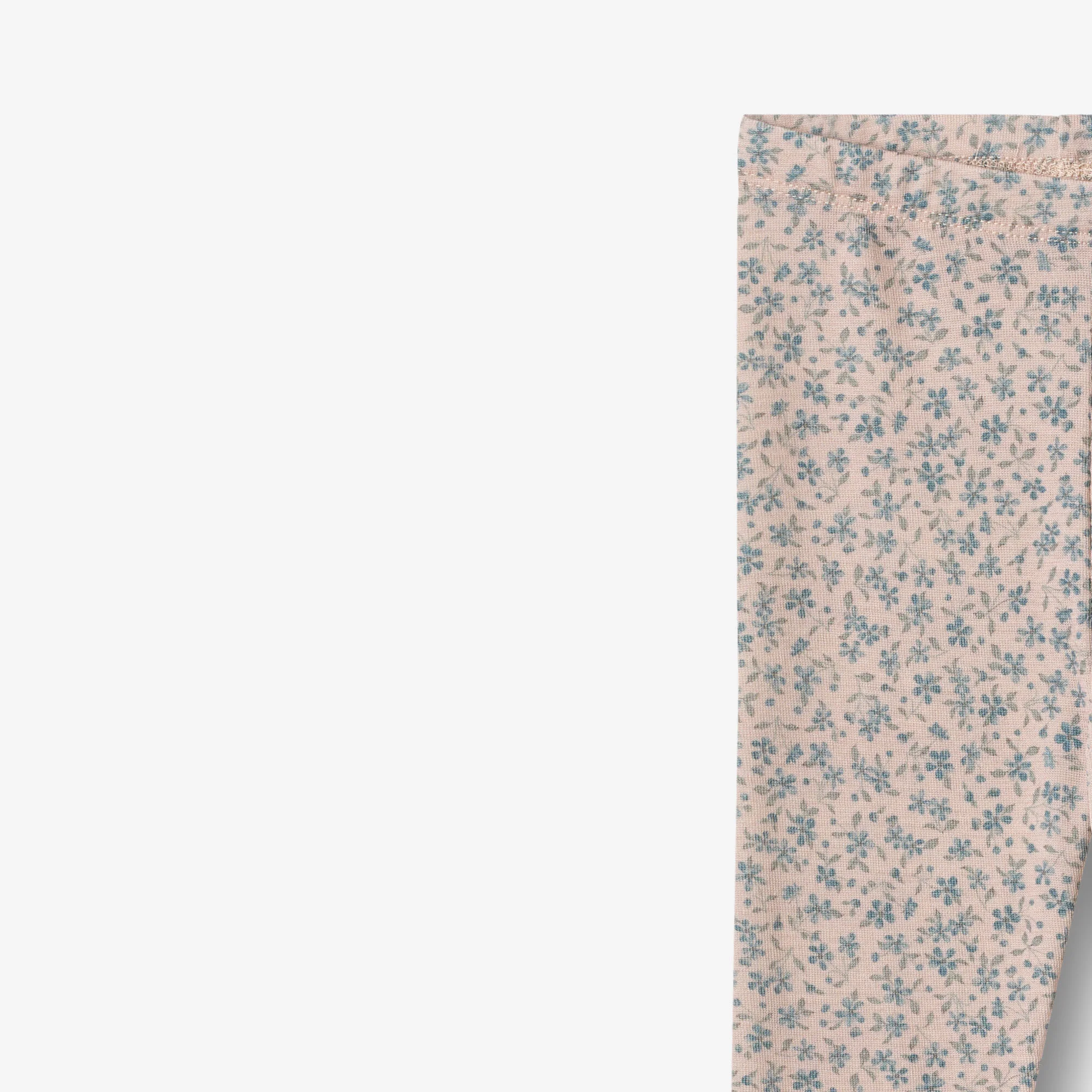 Wool Leggings Agi - blue flowers - Image 3