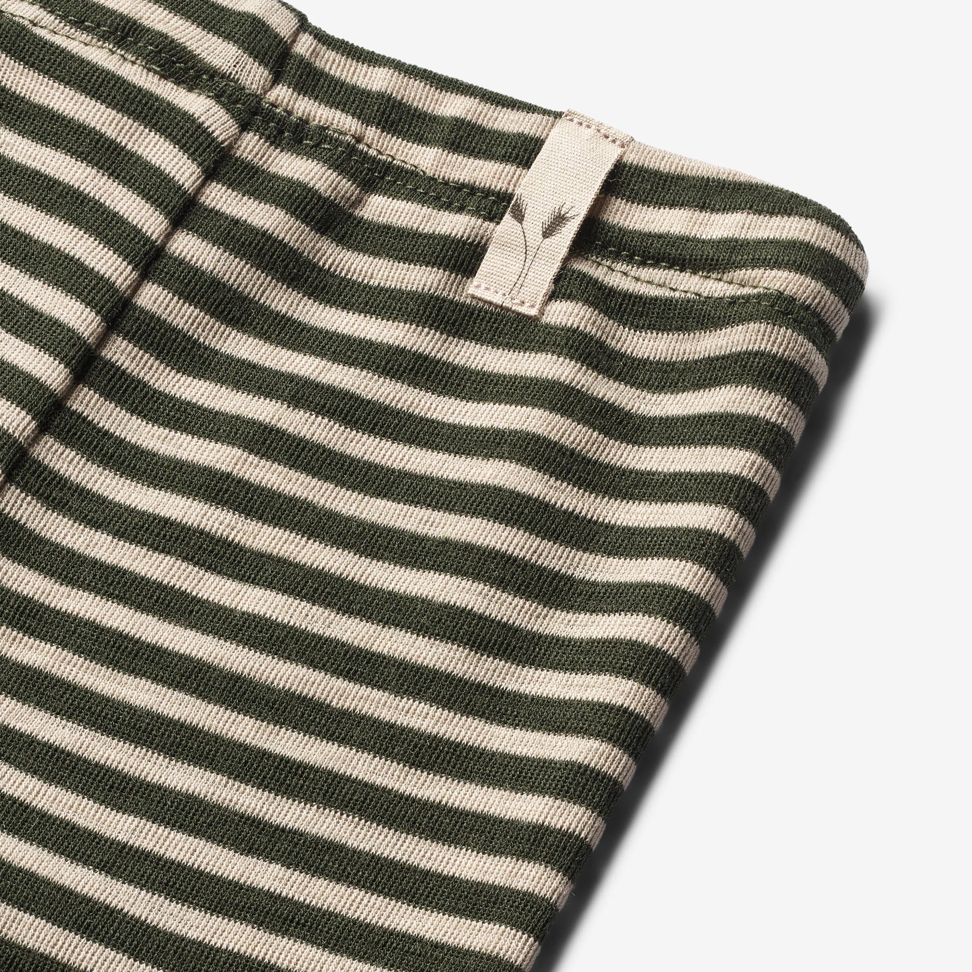 Wool Leggings | Baby - green stripe - Image 3