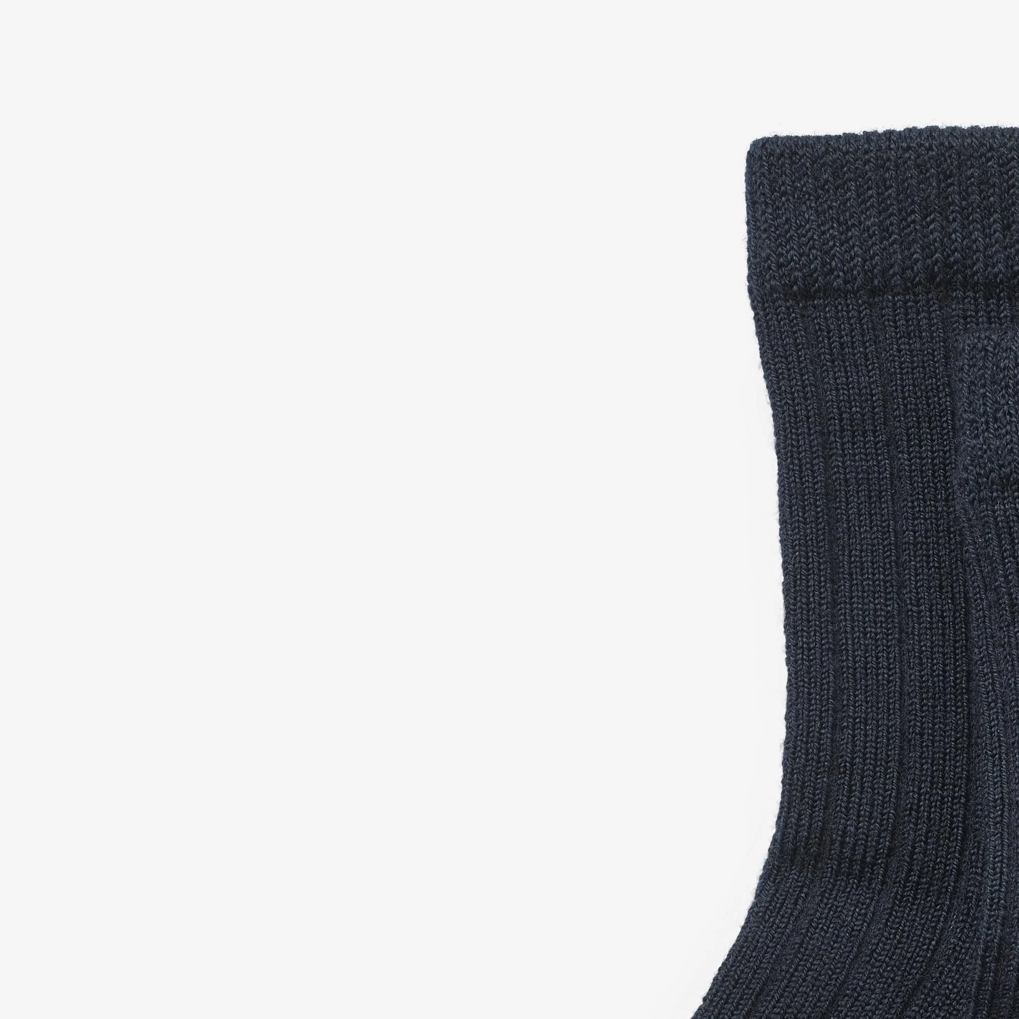 Wool Rib Socks Vilde - navy - Image 3