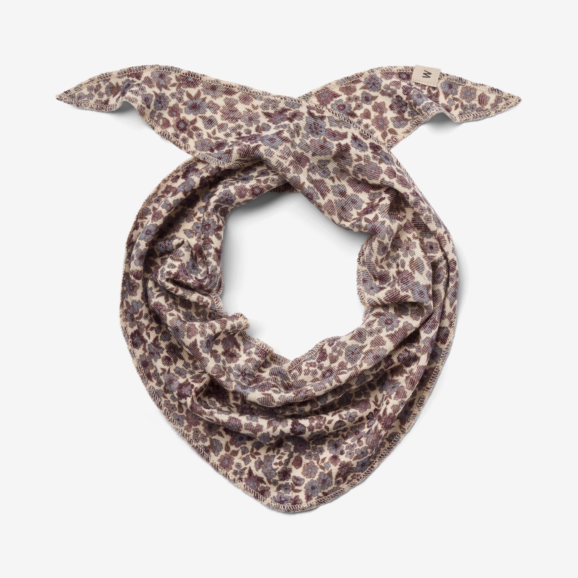 Wool Scarf & Cap Billie | Baby - purple flowers - Image 4